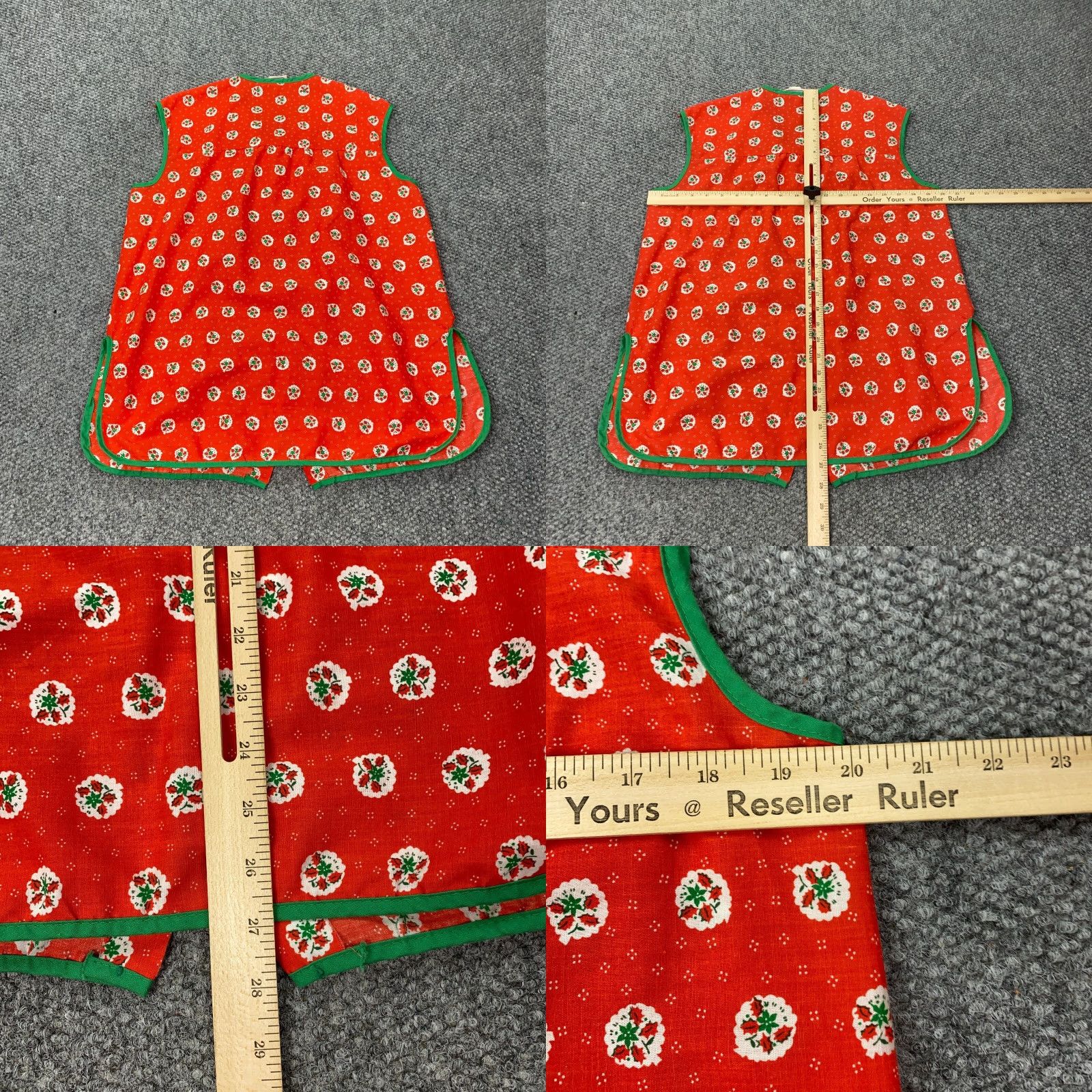 Vintage VINTAGE izzys Blouse Top Womens M Red Christmas Holiday Floral Sleeveless Button-Up Snap Neck V-Neck Casual Workwear Pockets Zn Size M / US 6-8 / IT 42-44 - 8 Thumbnail