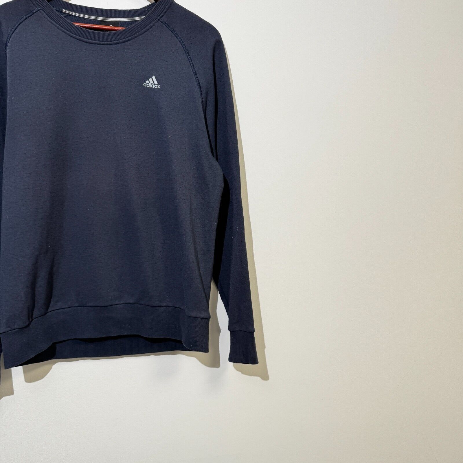 Adidas × Vintage Vintage Adidas Unisex Navy Blue Cotton Crewneck Size M Size US M / EU 48-50 / 2 - 3 Thumbnail