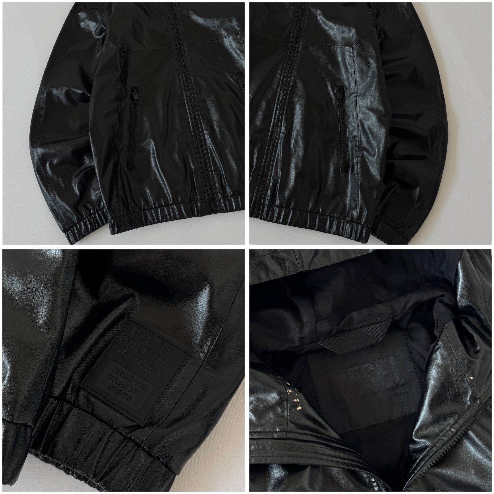 Diesel Diesel Faux Leather Hooded Jacket Size US M / EU 48-50 / 2 - 4 Thumbnail