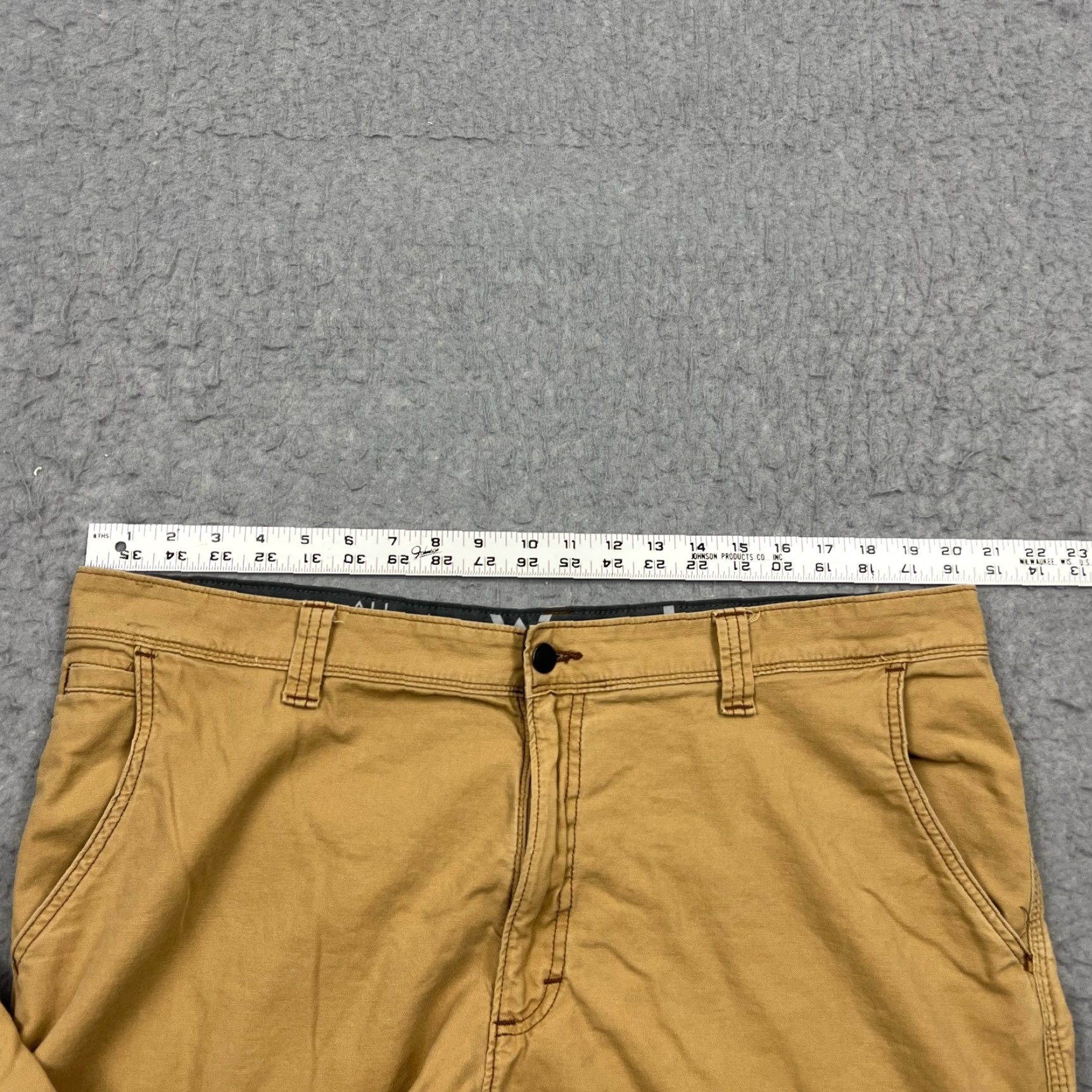 Wrangler Wrangler ATG All Terrain Utility Work Pants Mens 40x30 Beige Canvas Trouser Hike Size US 40 / EU 56 - 5 Thumbnail