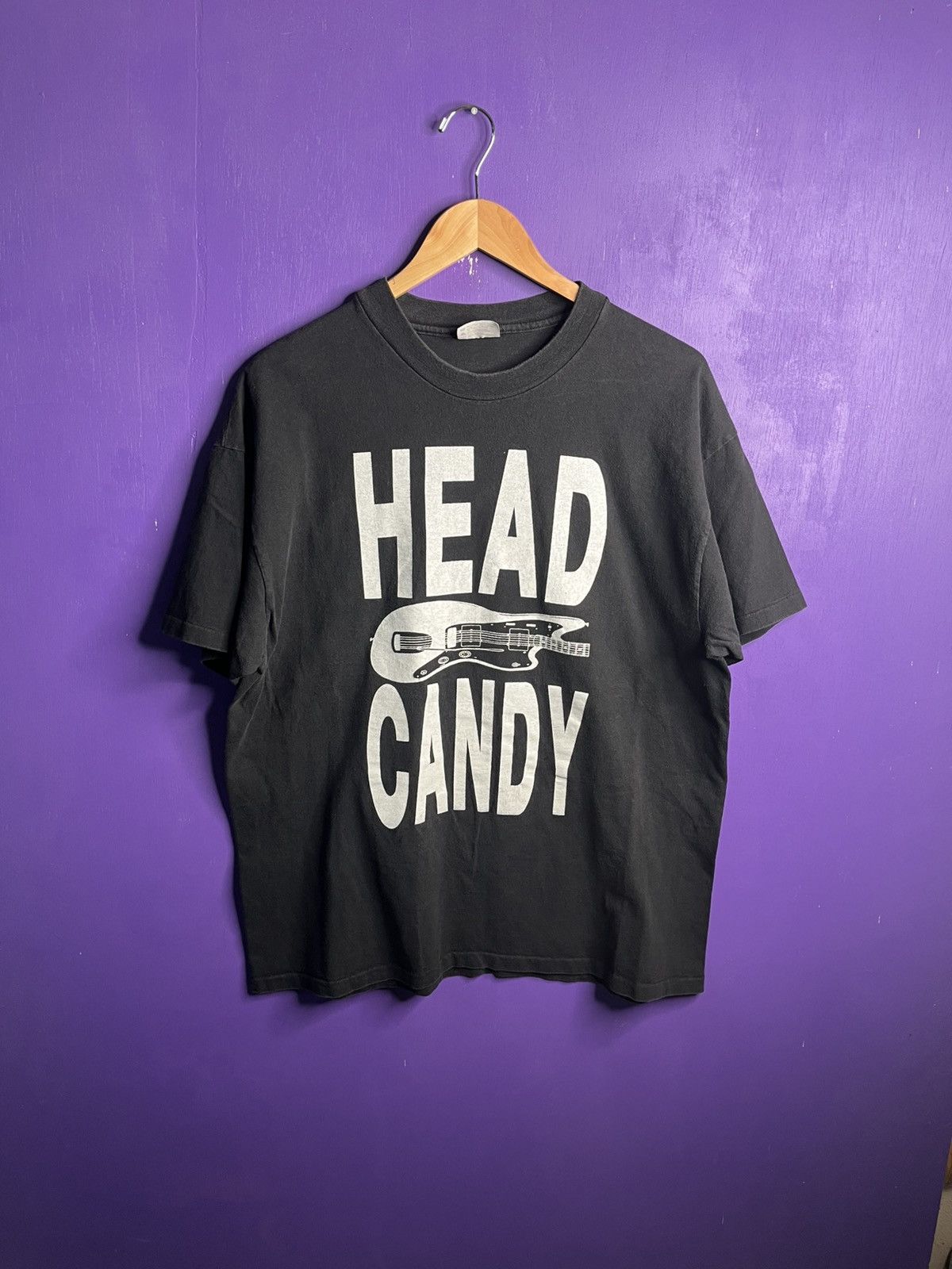 Band Tees × Vintage Vintage 80s Head candy guitar faded t-shirt Size US XL / EU 56 / 4 - 1 Thumbnail