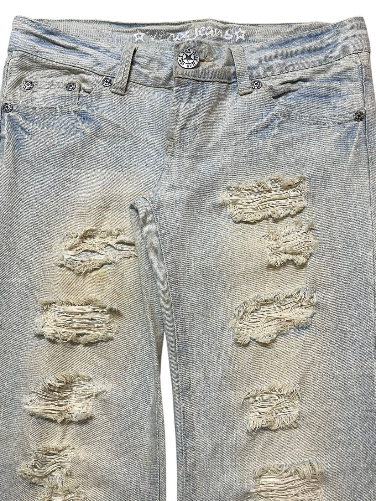 Hysteric Glamour Vintage Japanese Brand Mud Wash Distressed Painted Jeans Size US 32 / EU 48 - 4 Thumbnail