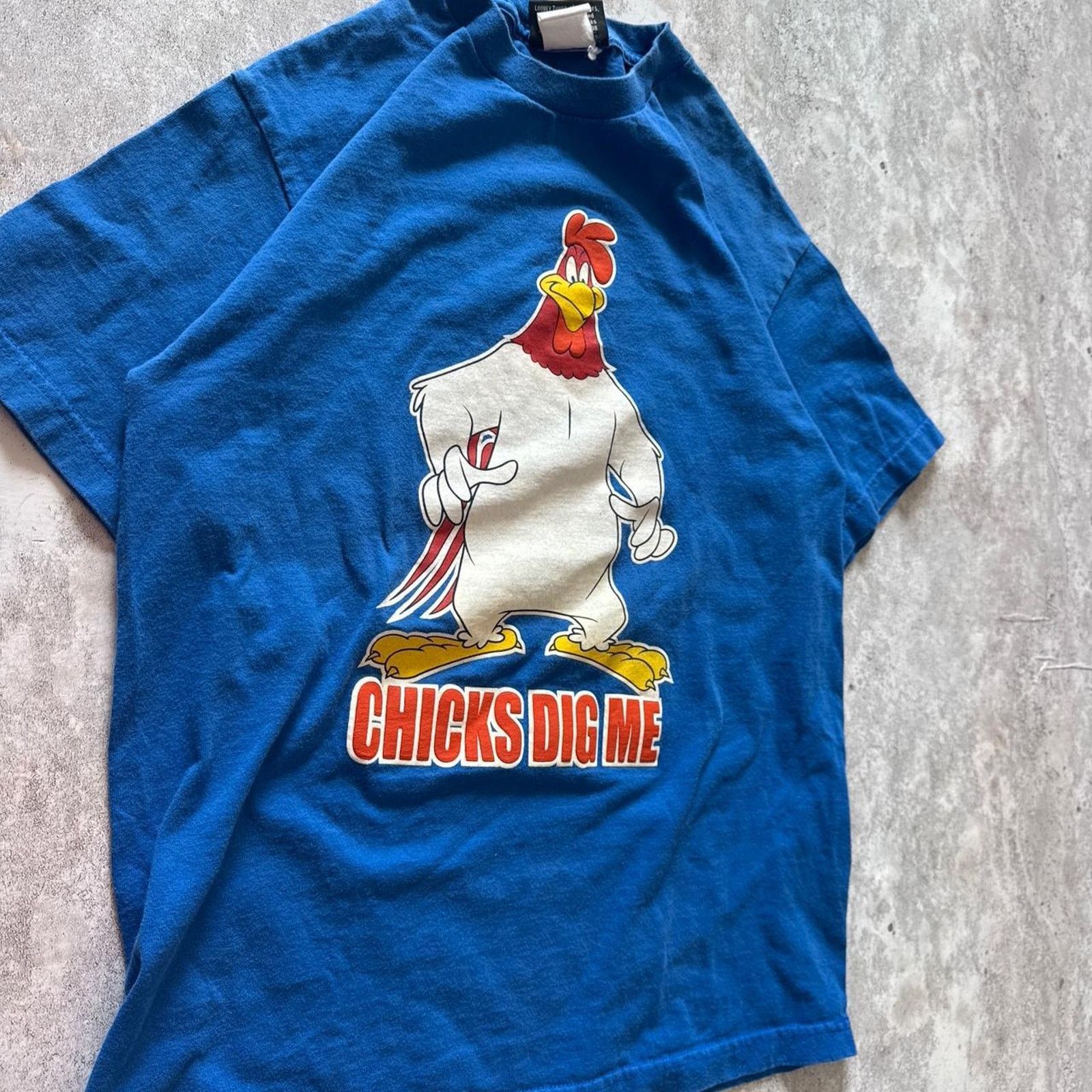 Warner Bros Vintage 90s Looney Tunes Foghorn Leghorn T-Shirt Size Medium Size US M / EU 48-50 / 2 - 2 Thumbnail