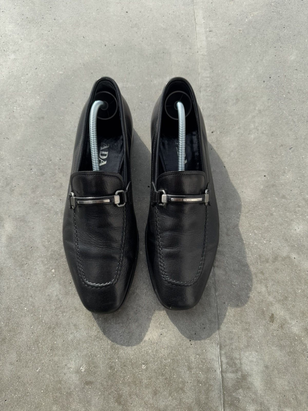 Prada × Vintage Prada vintage black loafers designer rare Size US 7 / EU 40 - 2 Thumbnail