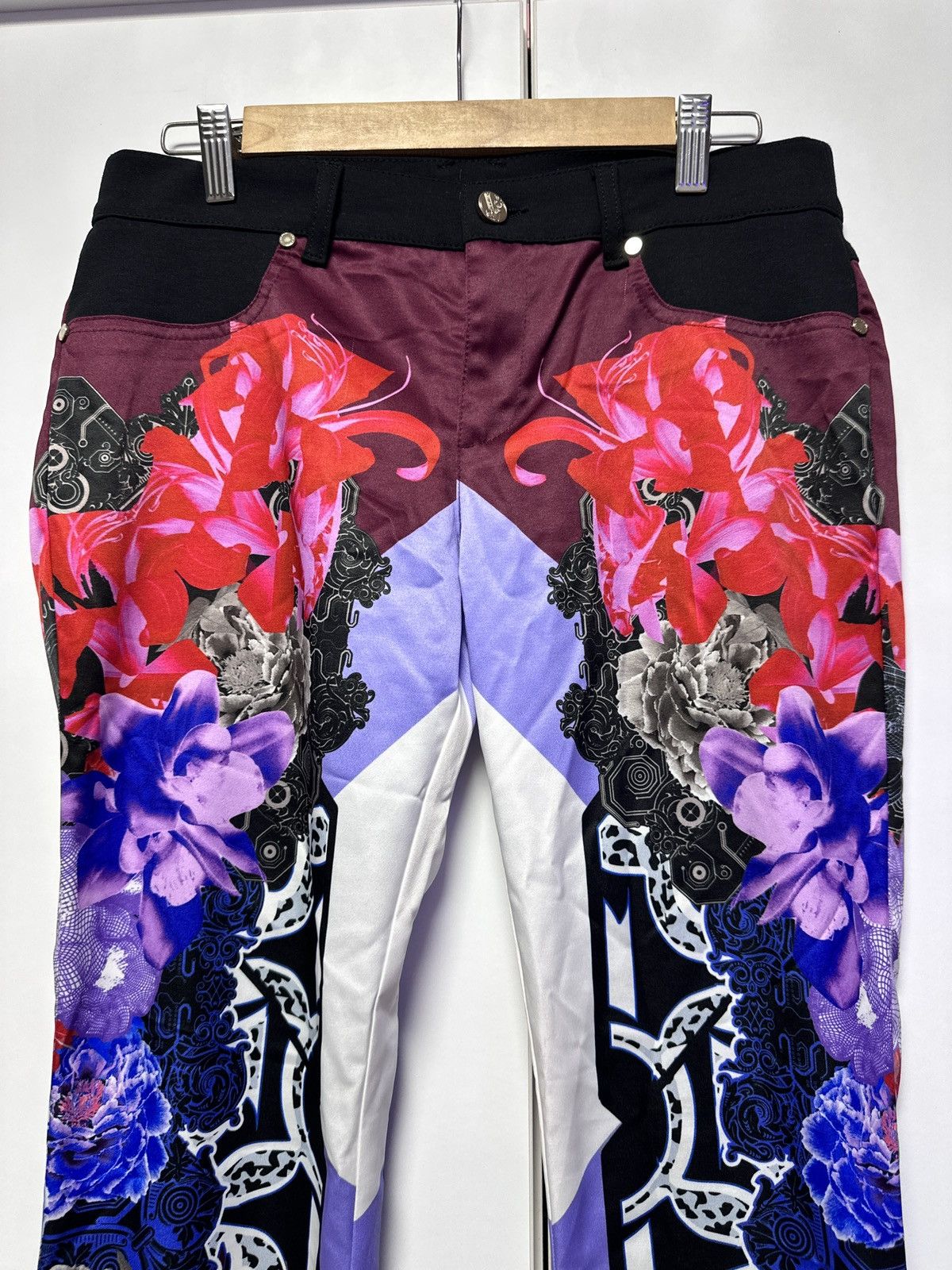 Versace Jeans Couture Versace Floral All Over Print Comfort Casual Pants Size 28" / US 6 / IT 42 - 4 Thumbnail