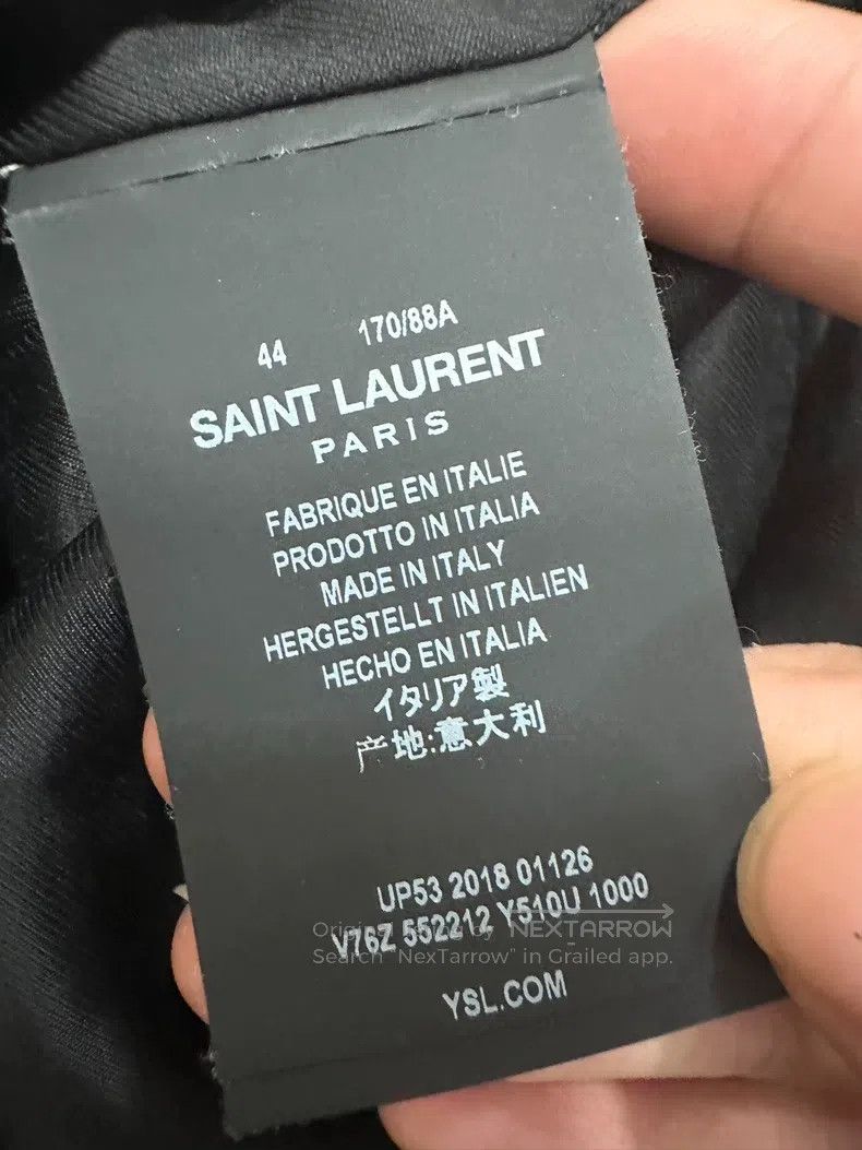 Saint Laurent Paris Saint Laurent Paris Dark jacquard beaded jacket Size US S / EU 44-46 / 1 - 6 Thumbnail
