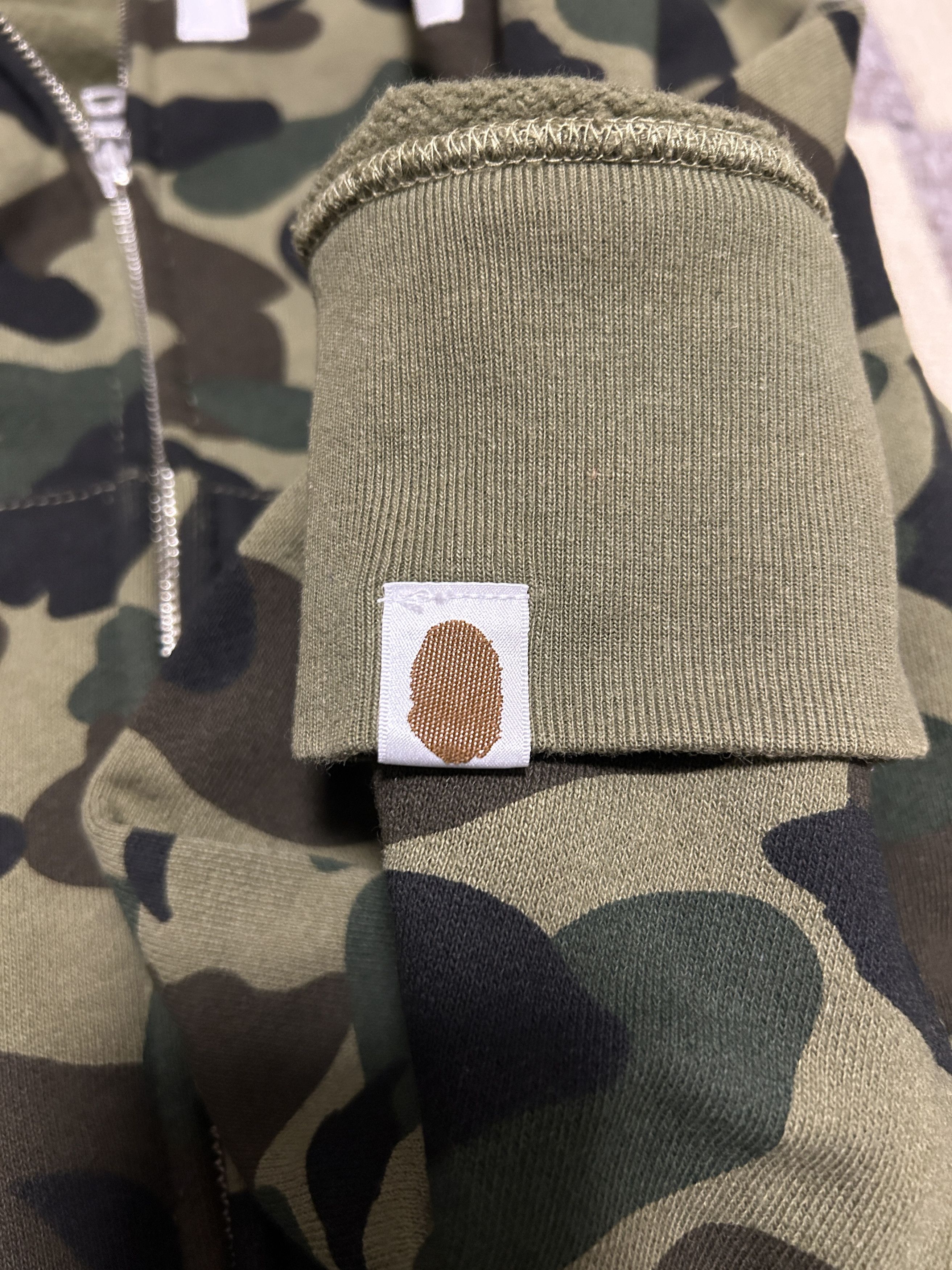 Bape Bape 1st Camo Green Spell Out Full Zip Hoodie Size US S / EU 44-46 / 1 - 7 Thumbnail