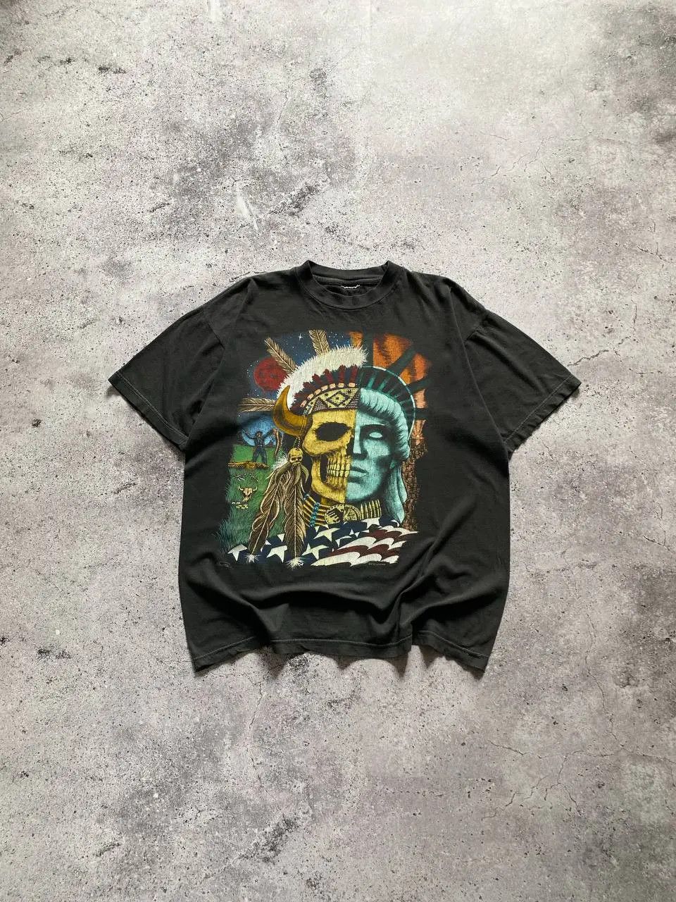 Other VINTAGE 90s ZIP IT LONDON SKELETON NYC T SHIRT VERY RARE Size US L / EU 52-54 / 3 - 1 Thumbnail
