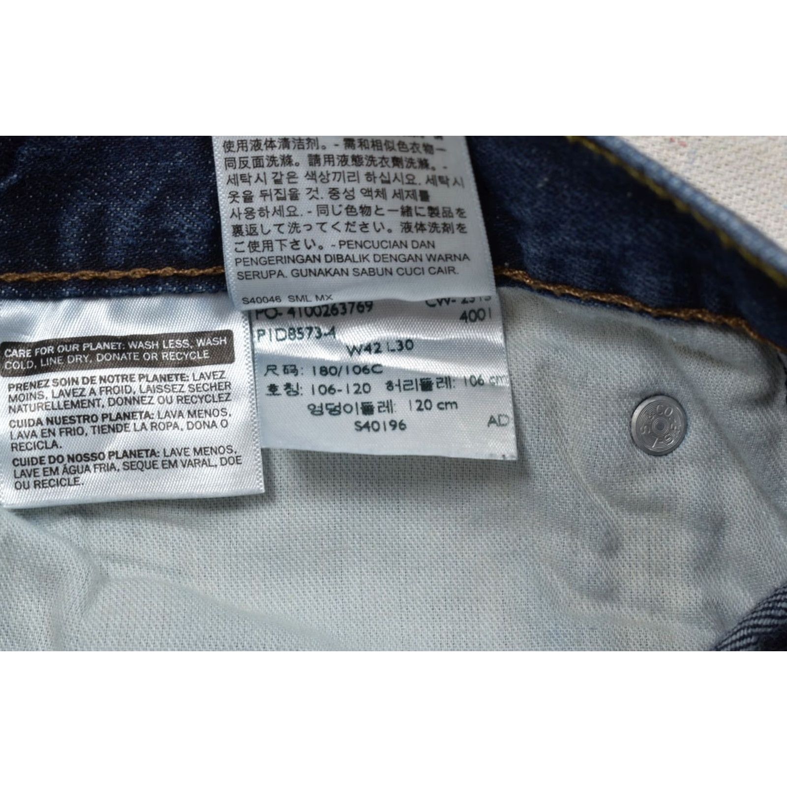 Levi's Levi's 541 Athletic Taper Jeans Blue Denim W42 L30 Cotton Blend Stretch 5-Pocket Logo Zip Men Regular Size Size US 42 / EU 58 - 7 Thumbnail