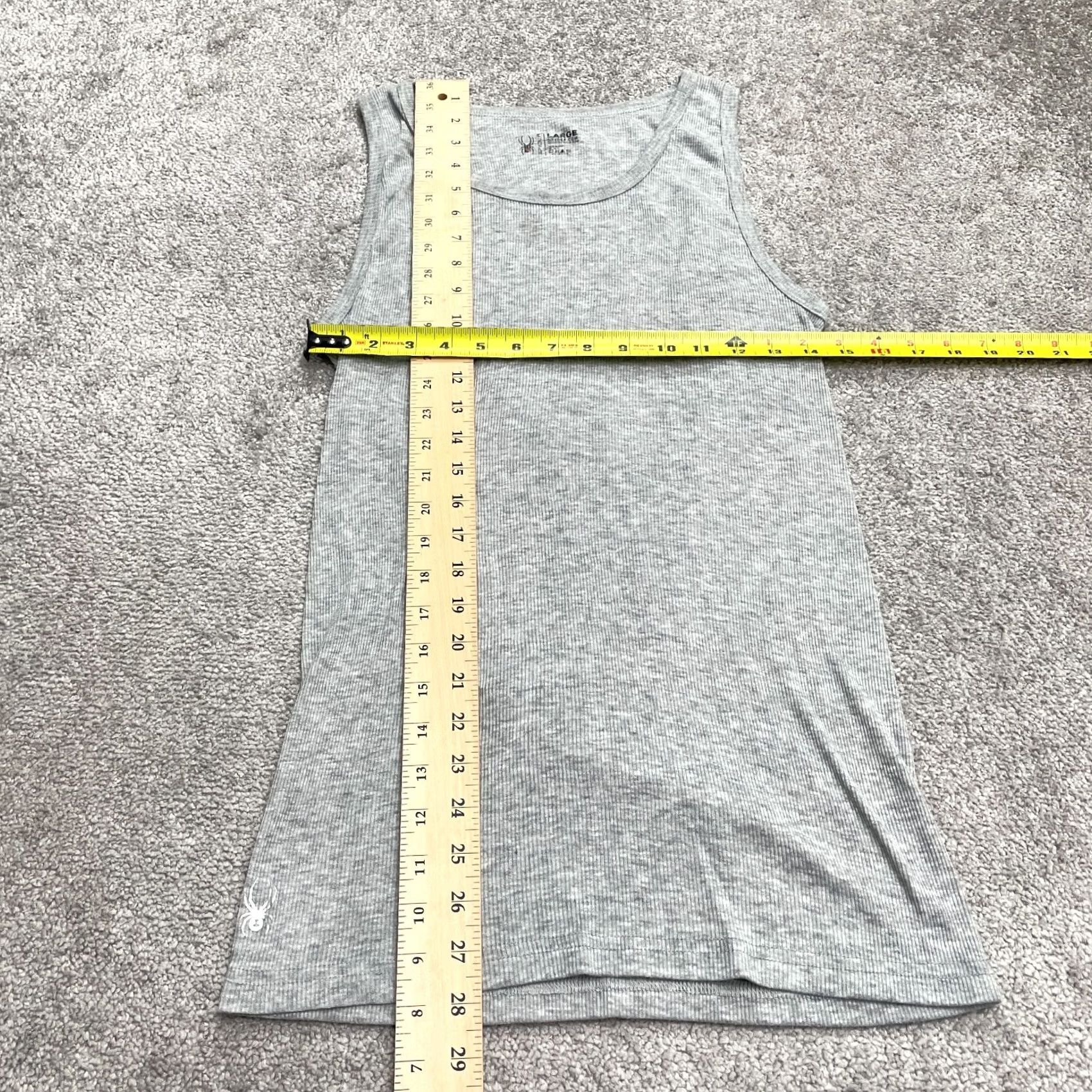 Spyder Spyder Mens Tank Top Ribbed Knit Gray Sleeveless Round Neck Cotton Polyester Stretch Regular Large T-Shirt Vintage: No Size US L / EU 52-54 / 3 - 6 Thumbnail
