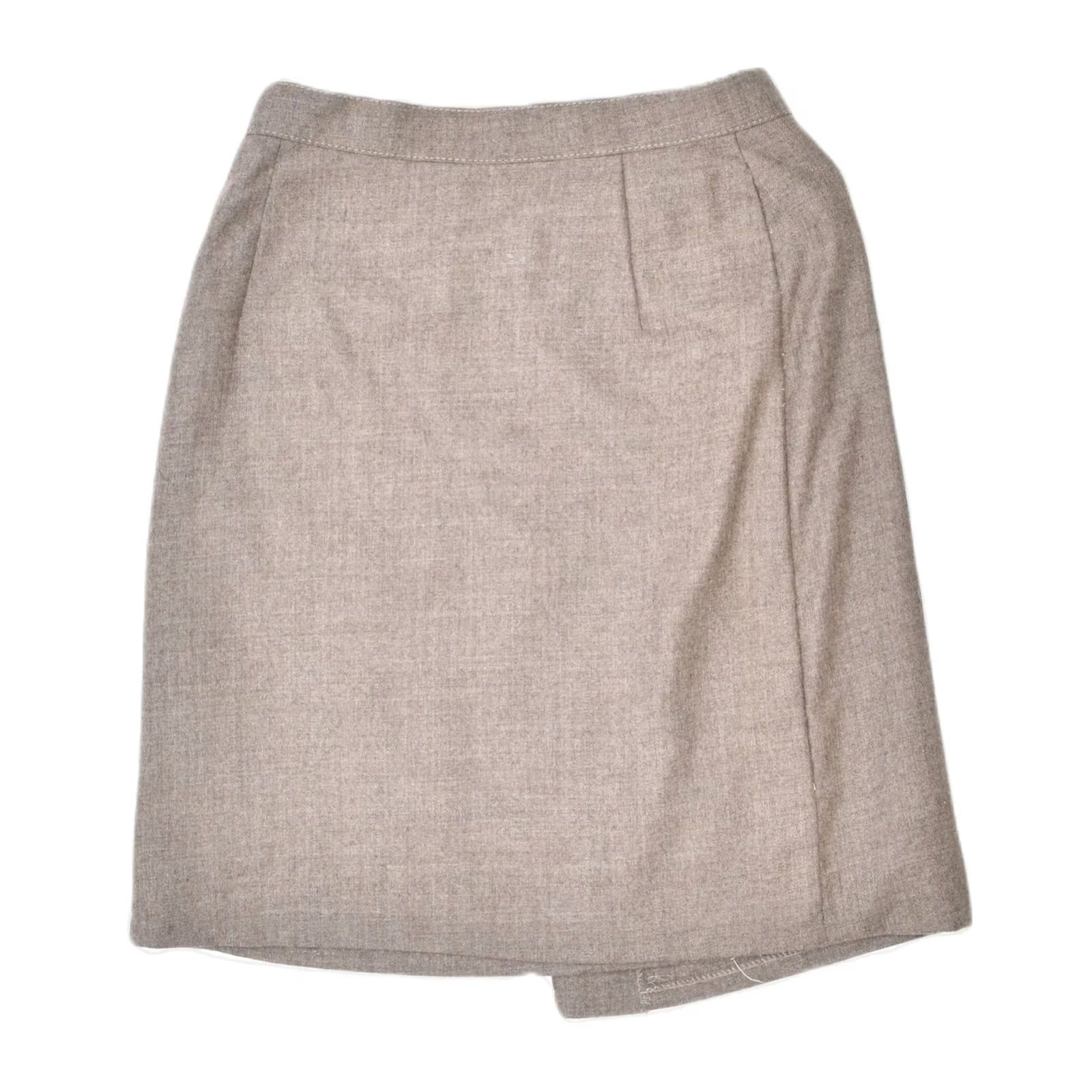 Vintage VINTAGE Womens Wrap Skirt IT 42 Medium W28 Brown Acetate Size 32" / US 10 / IT 46 - 2 Thumbnail