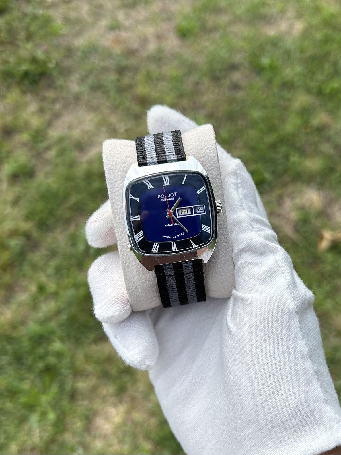 Vintage Watch Poljot Automatic Ussr Soviet Mechanical 1980S in Blue, Men's