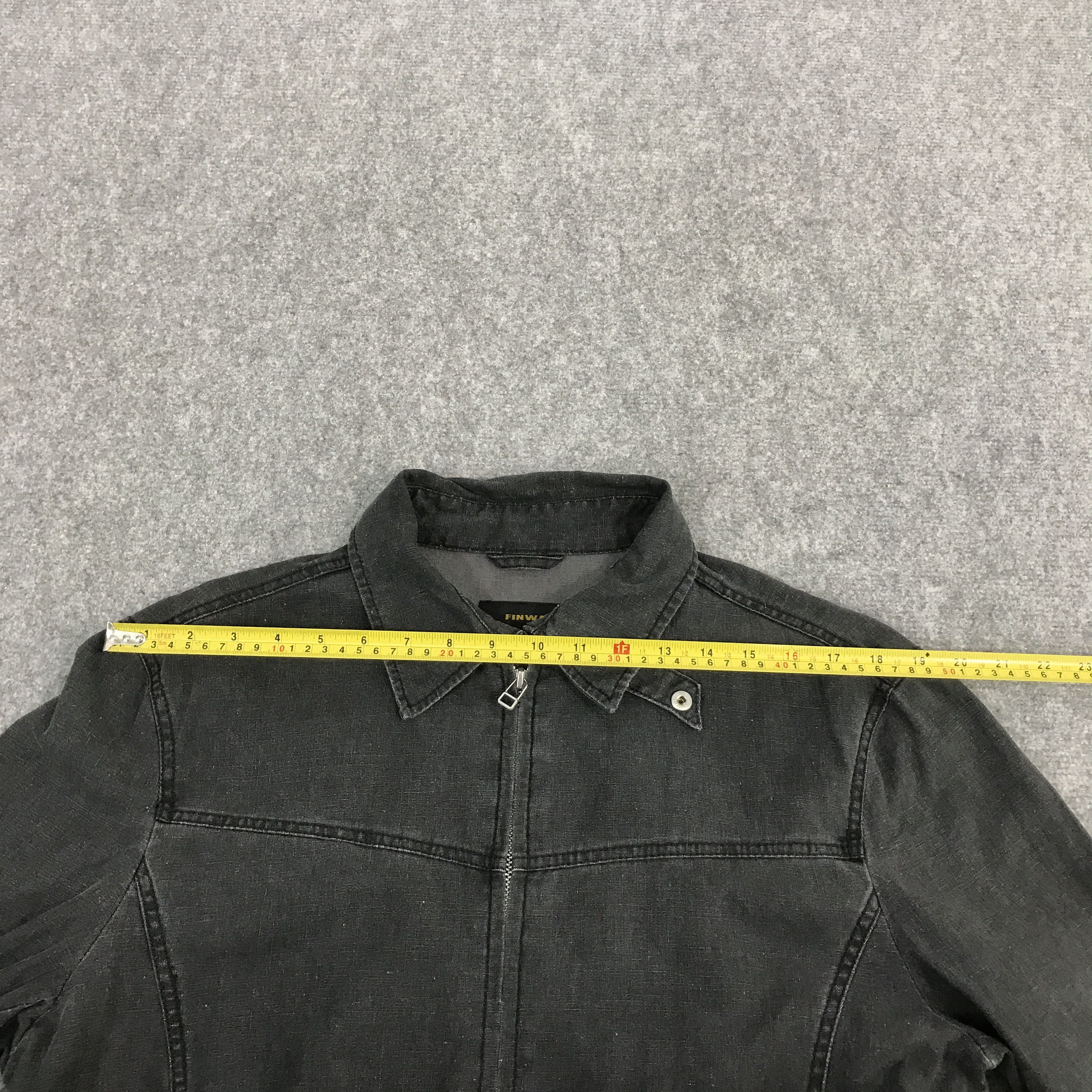Japanese Brand JAPAN PUNK JACKET BLACK FADED FINWAY ZIPPER JACKET Size US L / EU 52-54 / 3 - 9 Thumbnail