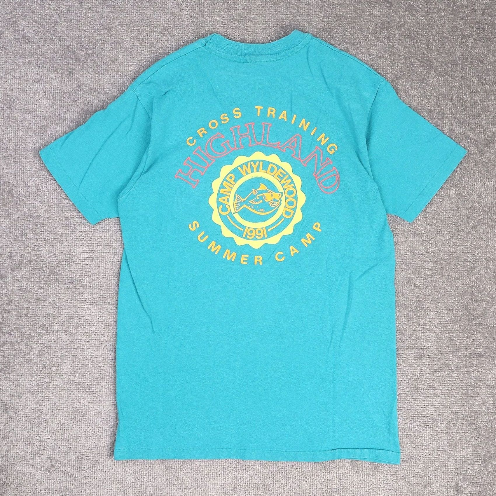 Vintage VINTAGE 90s Wyldwood Summer Camp T-Shirt Large Blue Short Sleeve Mens Size US L / EU 52-54 / 3 - 2 Thumbnail