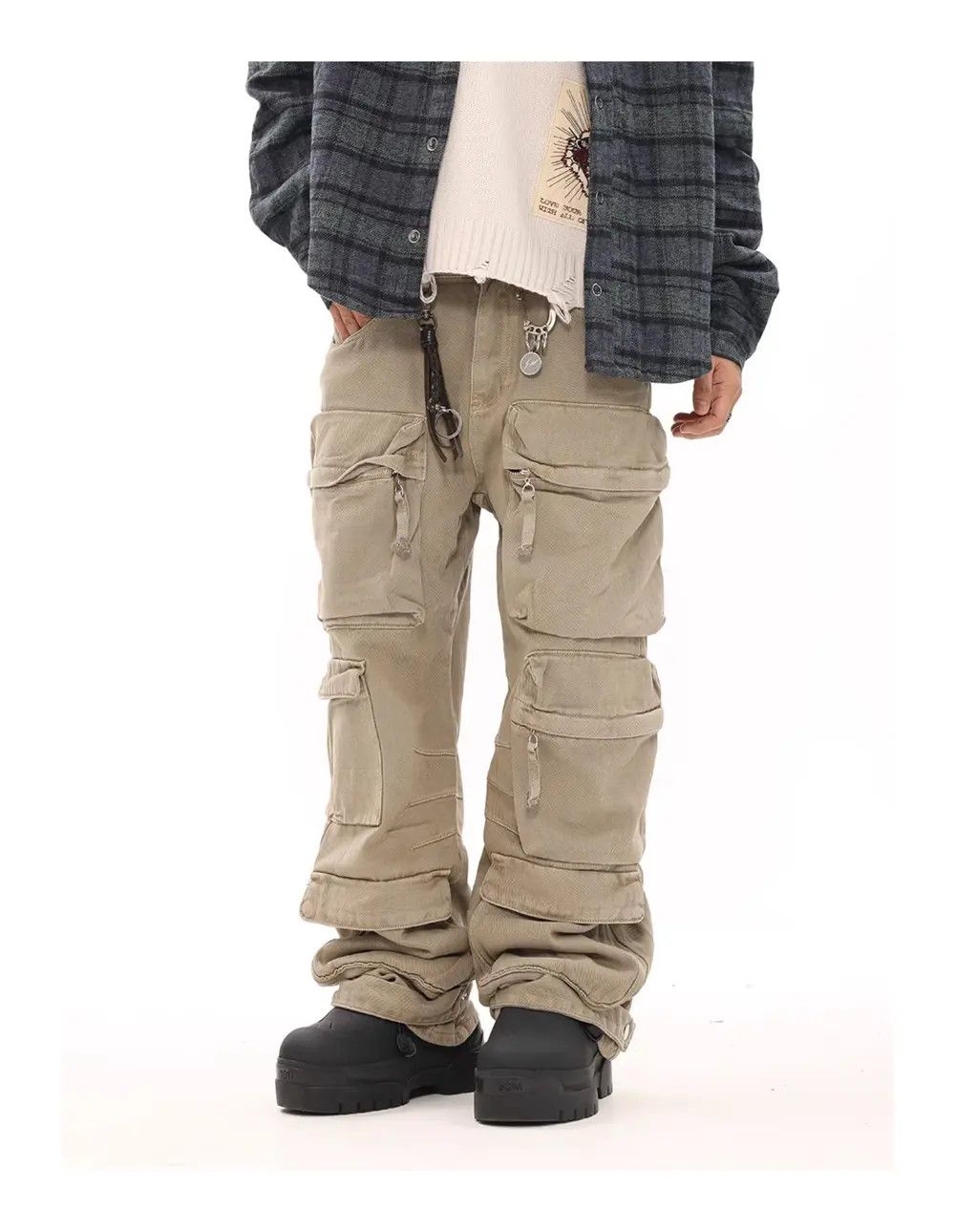 Japanese Brand × Jean Beige Cargo Pants Size US 34 / EU 50 - 4 Thumbnail