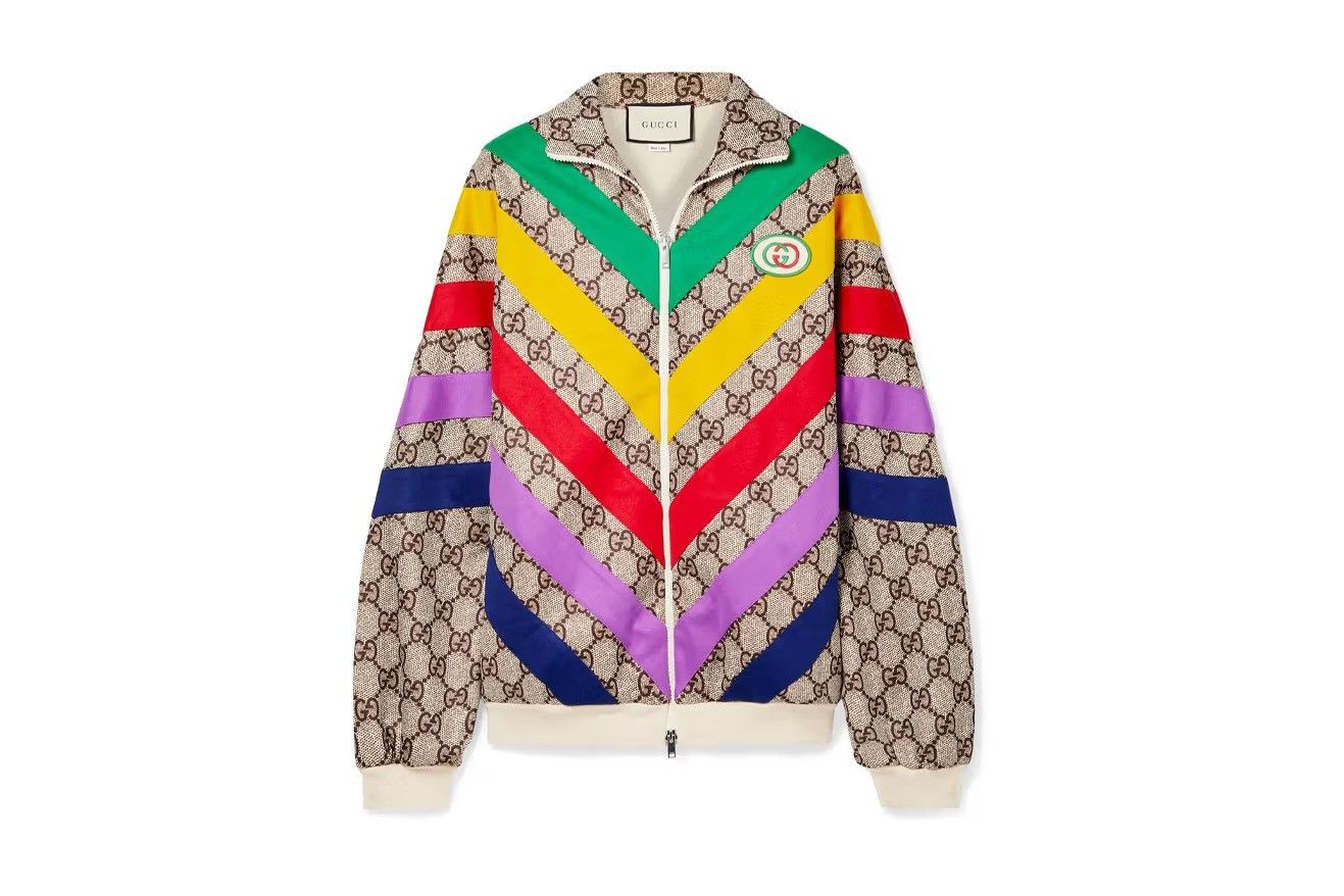 Gucci o1tko10426 GG Supreme Rainbow Chevron Track Jacket Size US L / EU 52-54 / 3 - 1 Preview