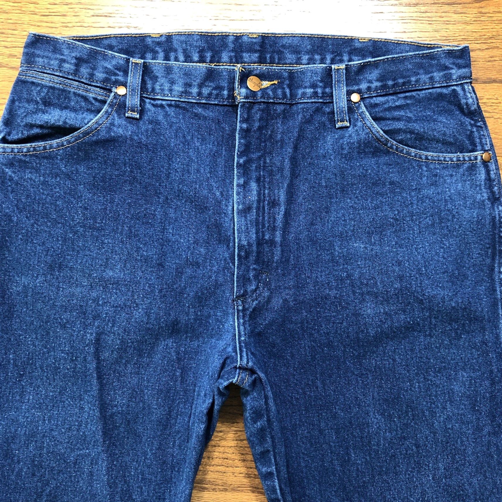 Wrangler VINTAGE Wrangler Cowboy Cut Jeans 36x32 Denim Blue 13MWZ 5-Pocket Logo Embroidered Mens US Cowboy Theme Size US 36 / EU 52 - 4 Thumbnail