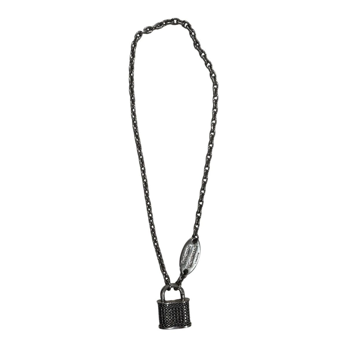 Vivienne Westwood Vivienne Westwood Man. Puck Padlock Necklace Ruthenium Black Size ONE SIZE - 2 Thumbnail