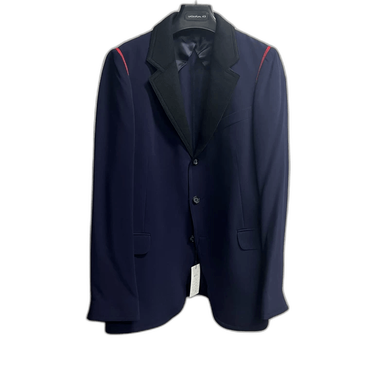 Alexander McQueen Alexander McQueen Blue Black Color Block Jacket Size US L / EU 52-54 / 3 - 1 Thumbnail
