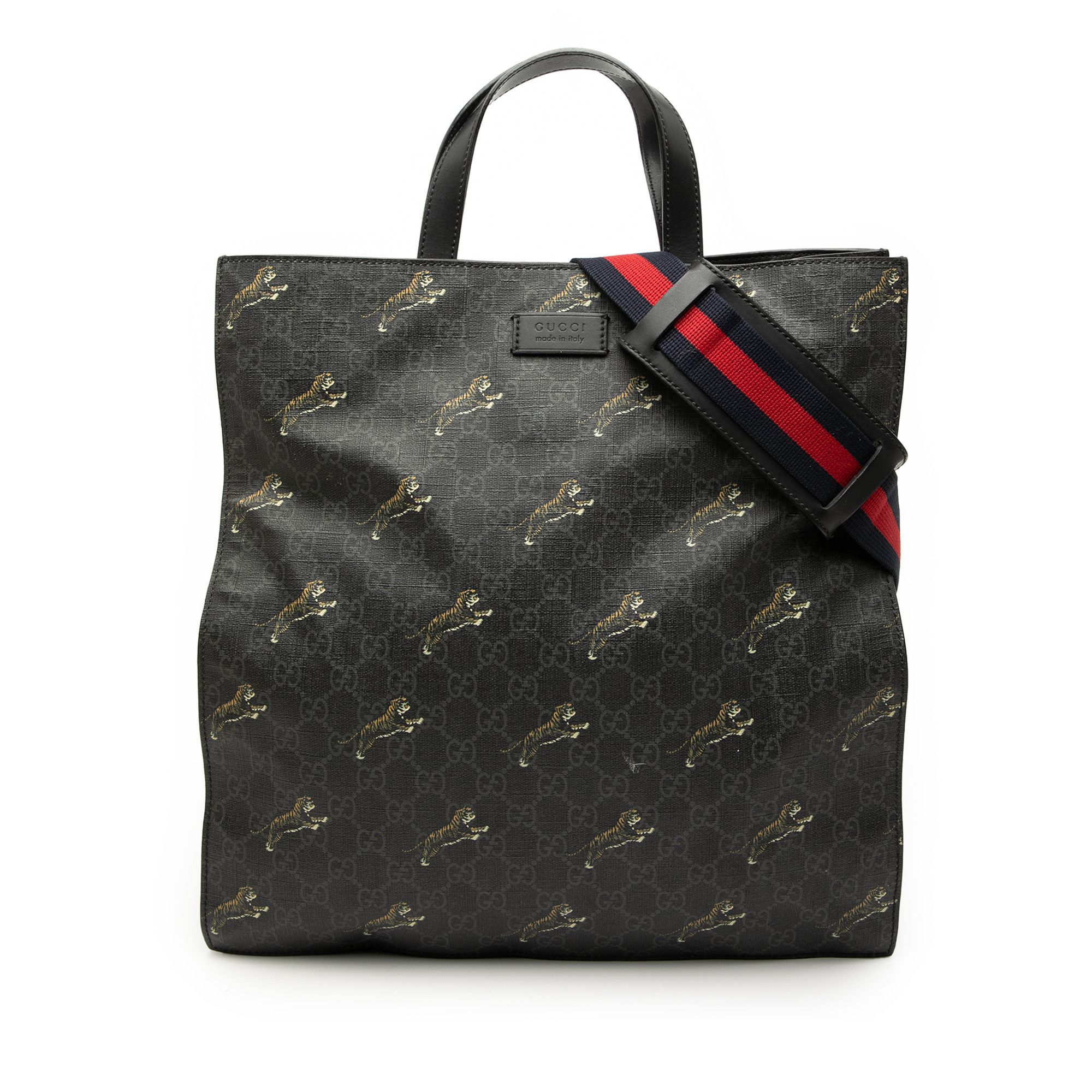 Gucci GG Supreme Tiger Convertible Soft Tote