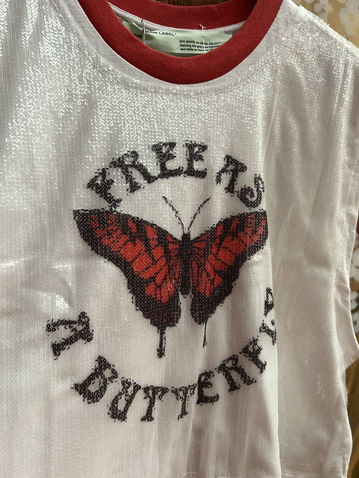 Off-White × Virgil Abloh Off-White by Virgil Abloh Sequins Butterfly Gym Tank Top Size M / US 6-8 / IT 42-44 - 4 Thumbnail