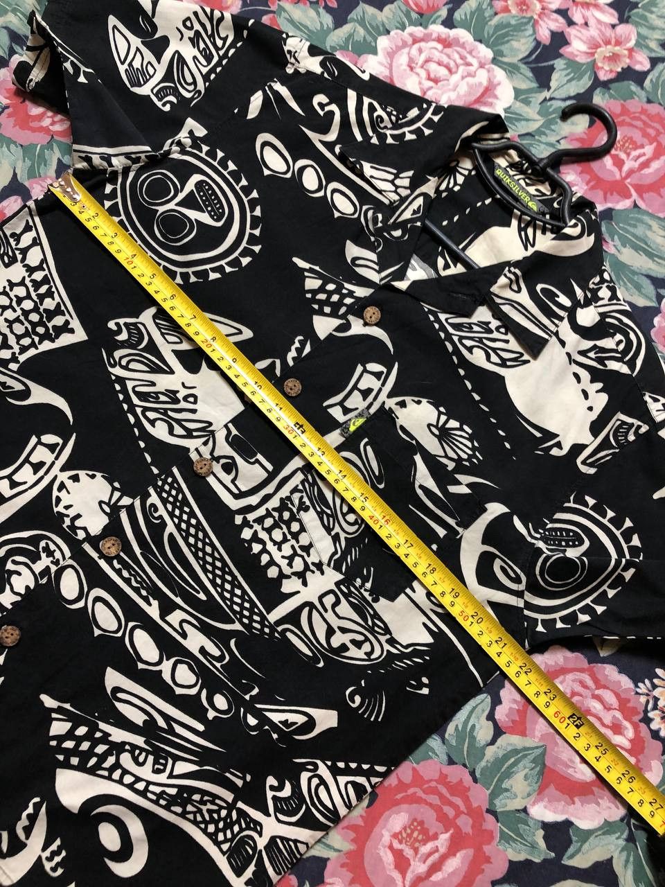 Quiksilver Rare Quiksilver Men's Shirt Black Beach Floral Summer Size US S / EU 44-46 / 1 - 8 Thumbnail