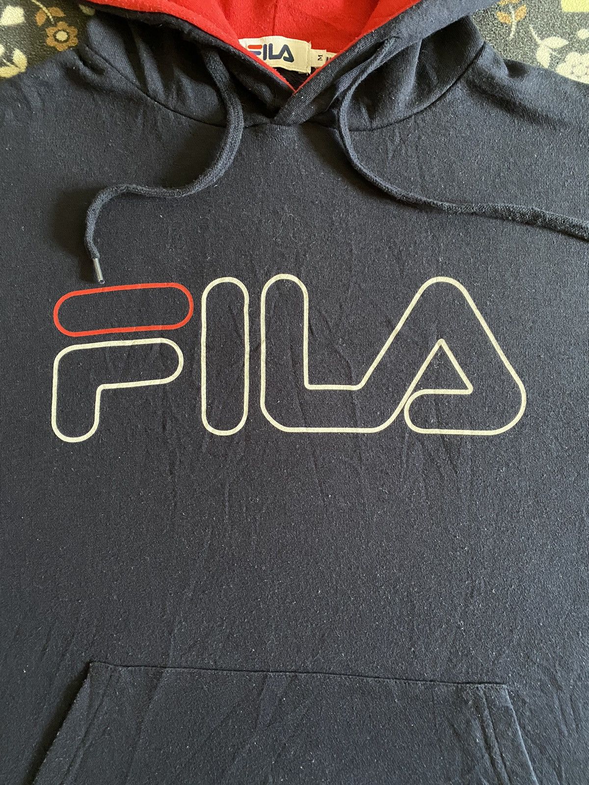 Fila Fila Big Logo Spellout Striped Two Tone Color Hoodie Size US L / EU 52-54 / 3 - 3 Thumbnail