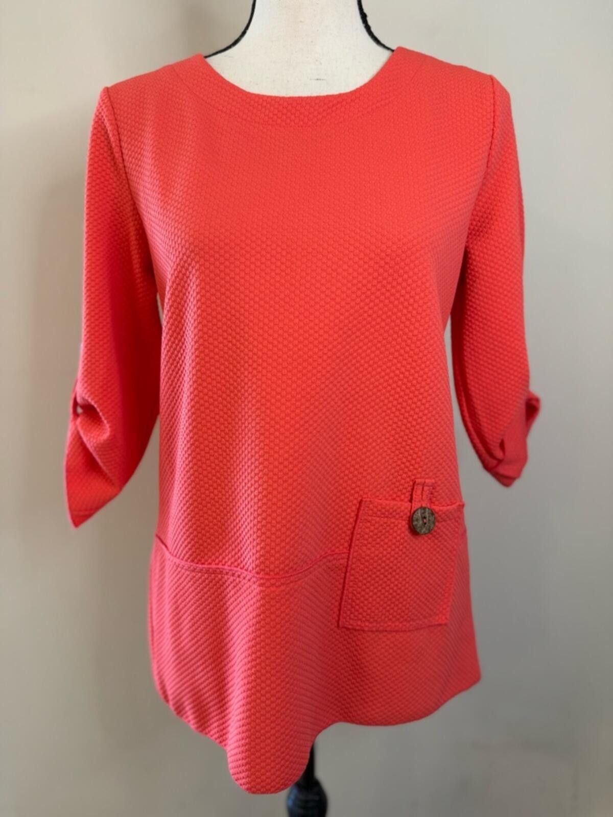 Other Kaktus boho dark orange tunic top front pocket SZ SM Size S / US 4 / IT 40 - 1 Thumbnail