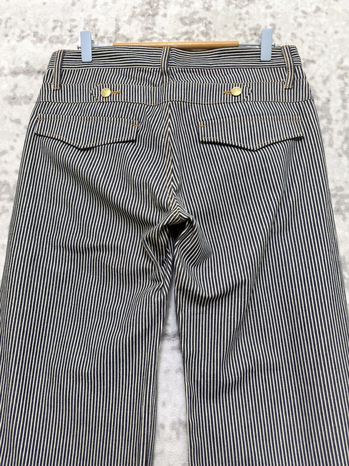Morgan Homme Vintage Morgan Homme Hickory Railroad Stripe Wide Leg Pants Size US 32 / EU 48 - 10 Thumbnail