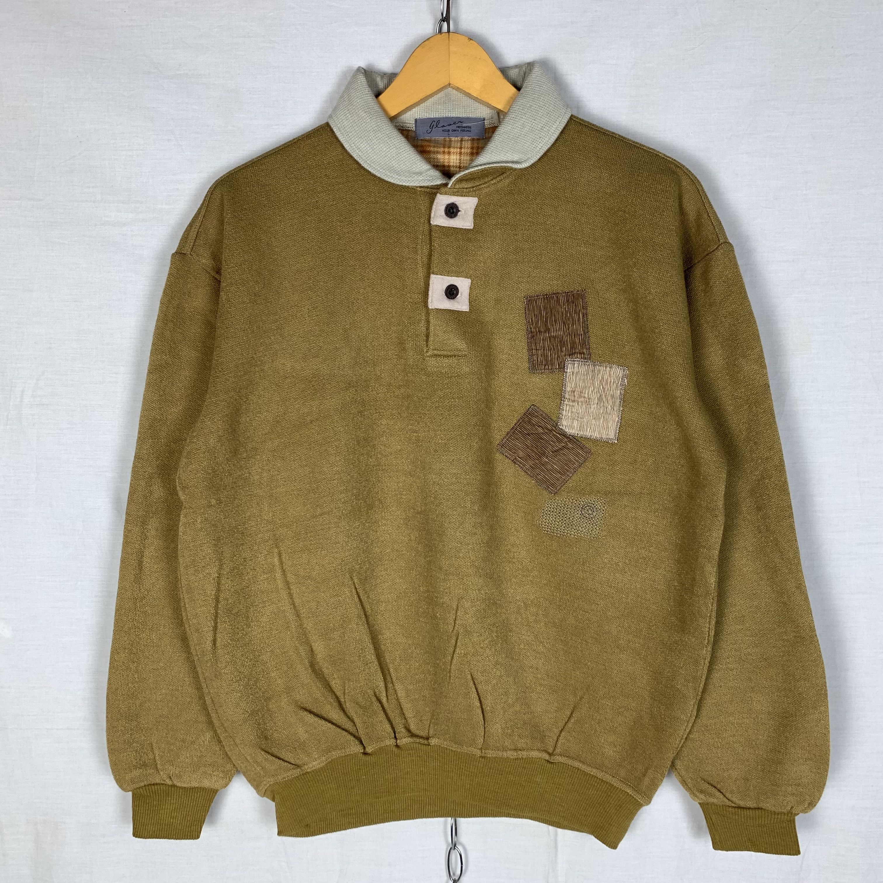Vintage Vintage Glaser Designer Japanese Brand Collared Sweatshirt Size US S / EU 44-46 / 1 - 1 Thumbnail