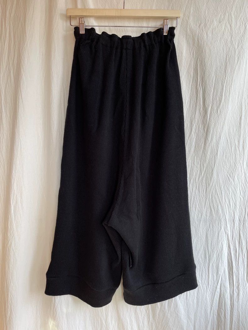 Y's Y's size 3 Black knit wide-leg pants Size US 28 / EU 44 - 4 Thumbnail