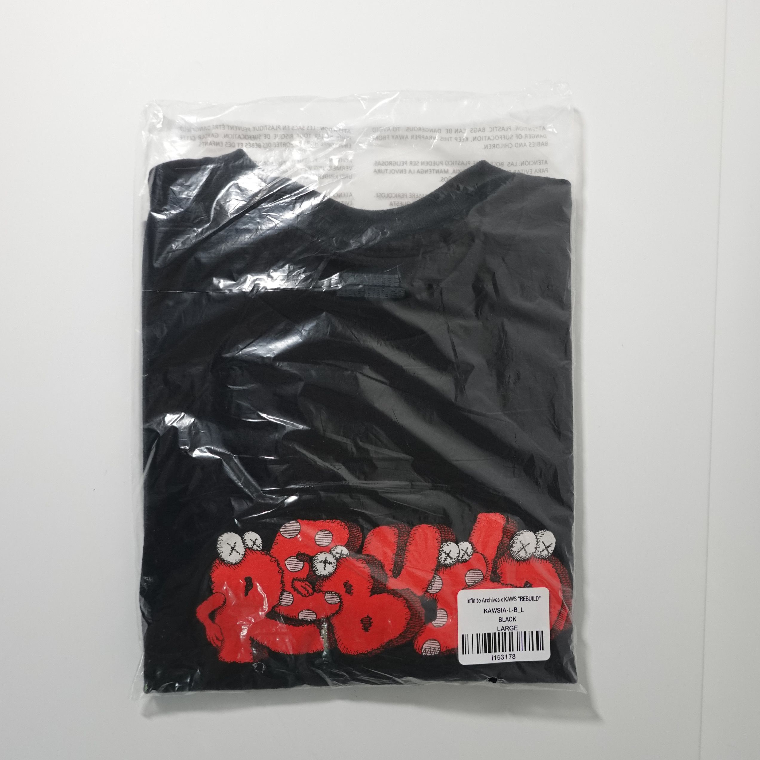 Infinite Archives Infinite Archives x KAWS Rebuild T-shirt Black - Large - New Size US L / EU 52-54 / 3 - 1 Thumbnail