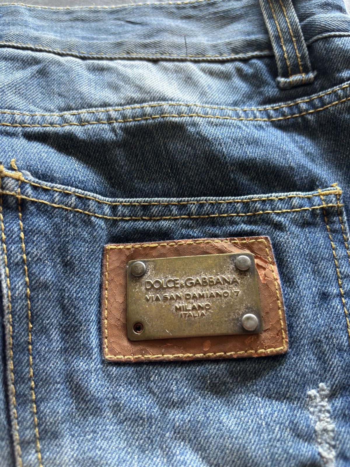 Dolce & Gabbana DOLCE & GABBANA distressed slim fit style Size US 35 - 13 Thumbnail