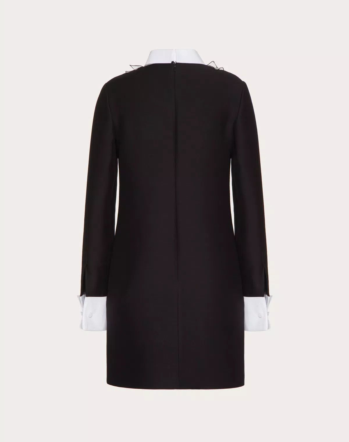 Valentino o1s1wg110625 Crepe Couture Short Dress in Black Size XS / US 0-2 / IT 36-38 - 2 Thumbnail