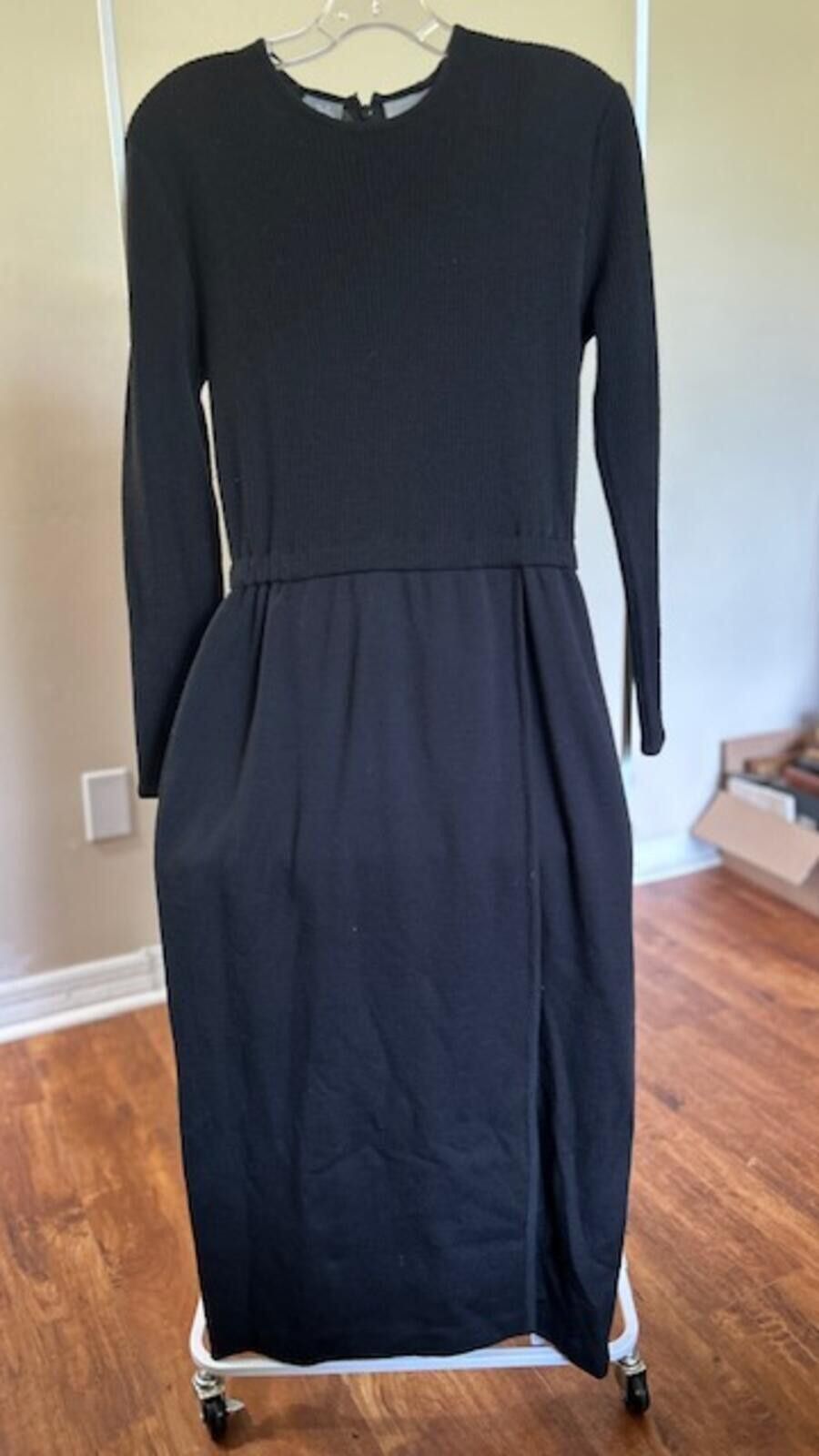 Other Liz Claiborne Black Long Sleeve Maxi Dress Size Small Size S / US 4 / IT 40 - 1 Thumbnail