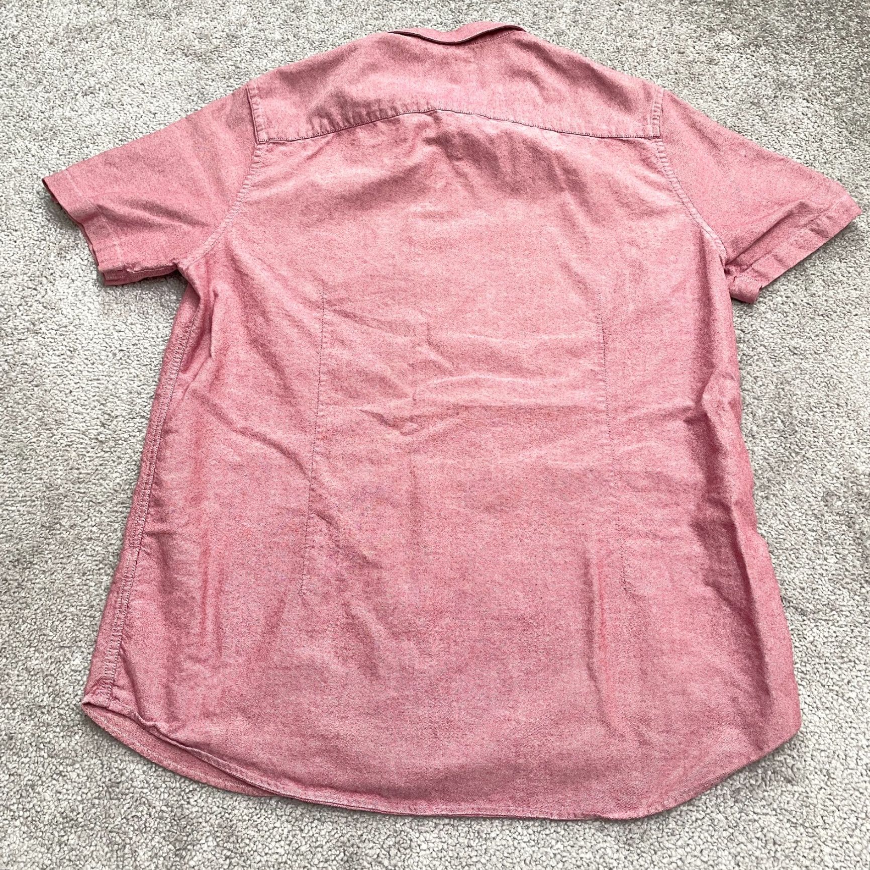 Asos VINTAGE ASOS Men's Button-Down Shirt Short Sleeve Casual Preppy Cotton Red M Size US M / EU 48-50 / 2 - 2 Thumbnail