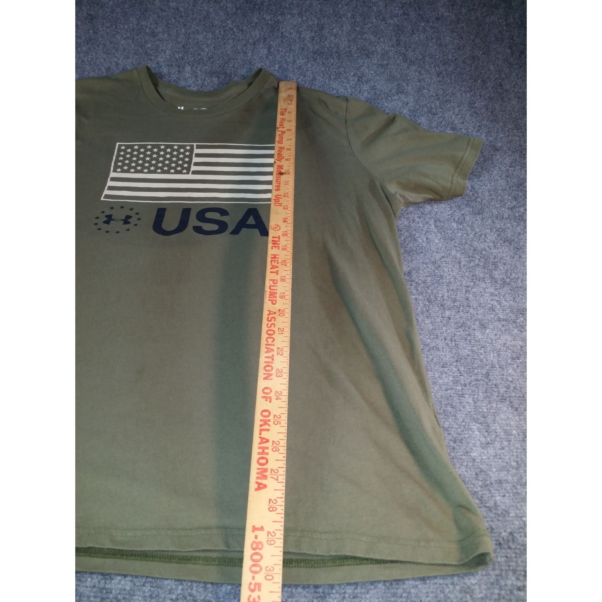 Under Armour Under Armour Tshirt Men Sz XXL Army Green USA Flag Graphic P Size US XXL / EU 58 / 5 - 3 Thumbnail