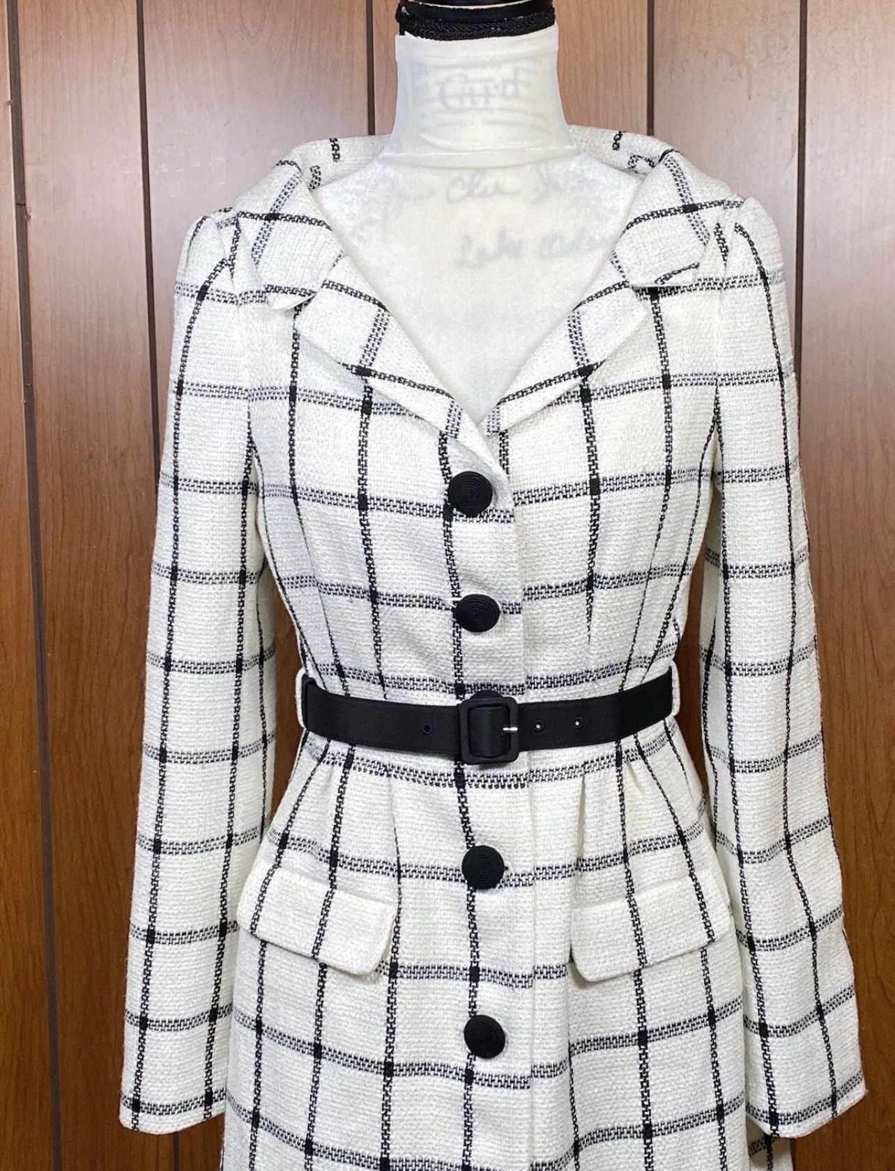 Self-Portrait Self-Portrait Checkered Belted Minidress size 8 Size M / US 6-8 / IT 42-44 - 5 Thumbnail
