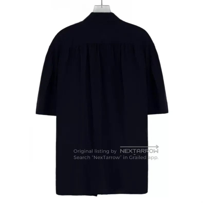 Balenciaga Balenciaga Black tie bow mulberry silk short sleeve shirt Size XS / US 0-2 / IT 36-38 - 2 Thumbnail