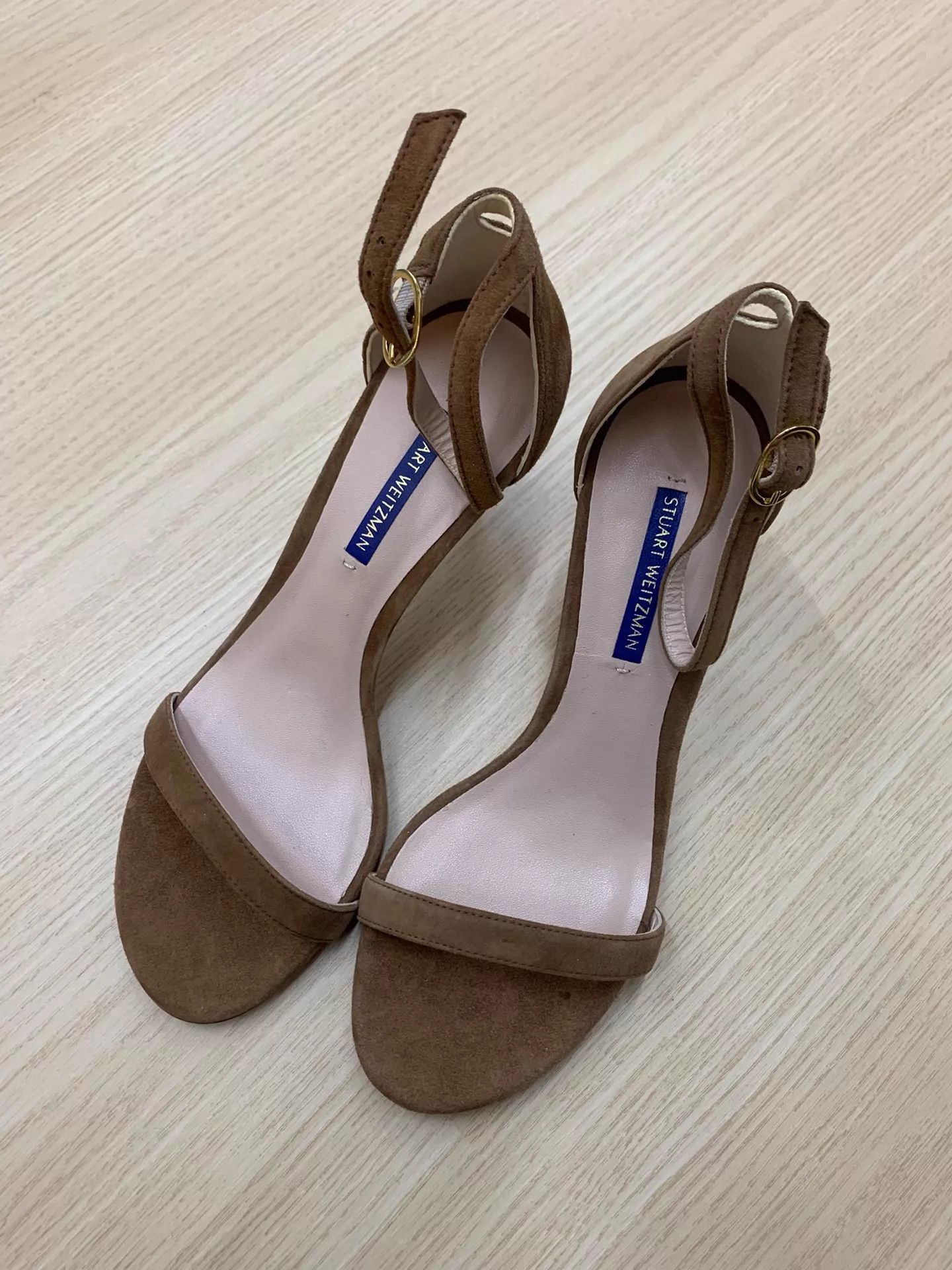 Stuart Weitzman Stuart Weitzman Khaki Strappy Heel Sandal Size 39 New Size US 8.5 / IT 38.5 - 1 Thumbnail