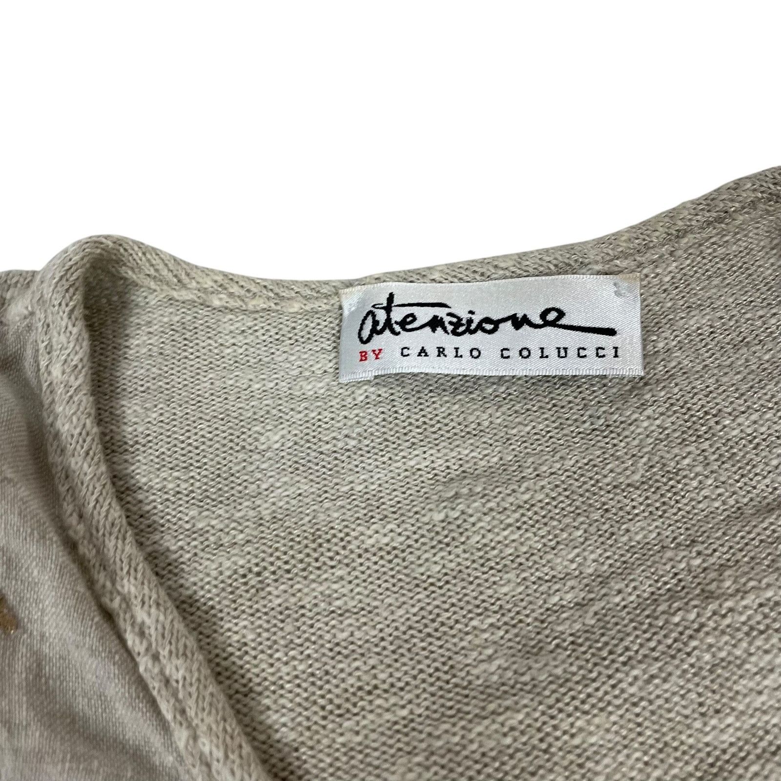 Carlo Colucci × Vintage VTG Attenzione By Carlo Colucci Women's Cardigan Sweater 40 Size S / US 4 / IT 40 - 9 Thumbnail