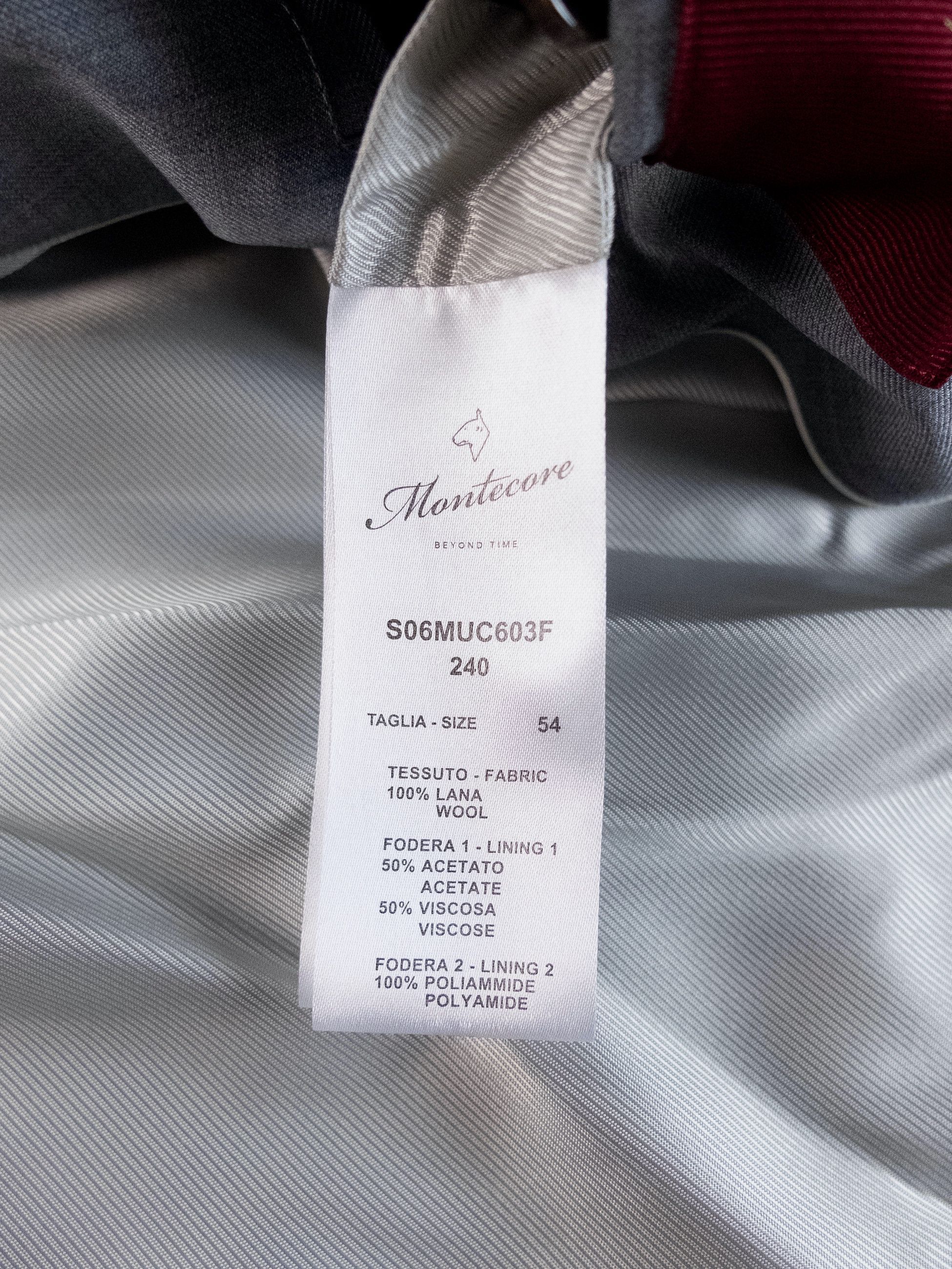 Montecore MONTECORE regular fit gray wool jacket 54 / XXL Size US XXL / EU 58 / 5 - 12 Thumbnail