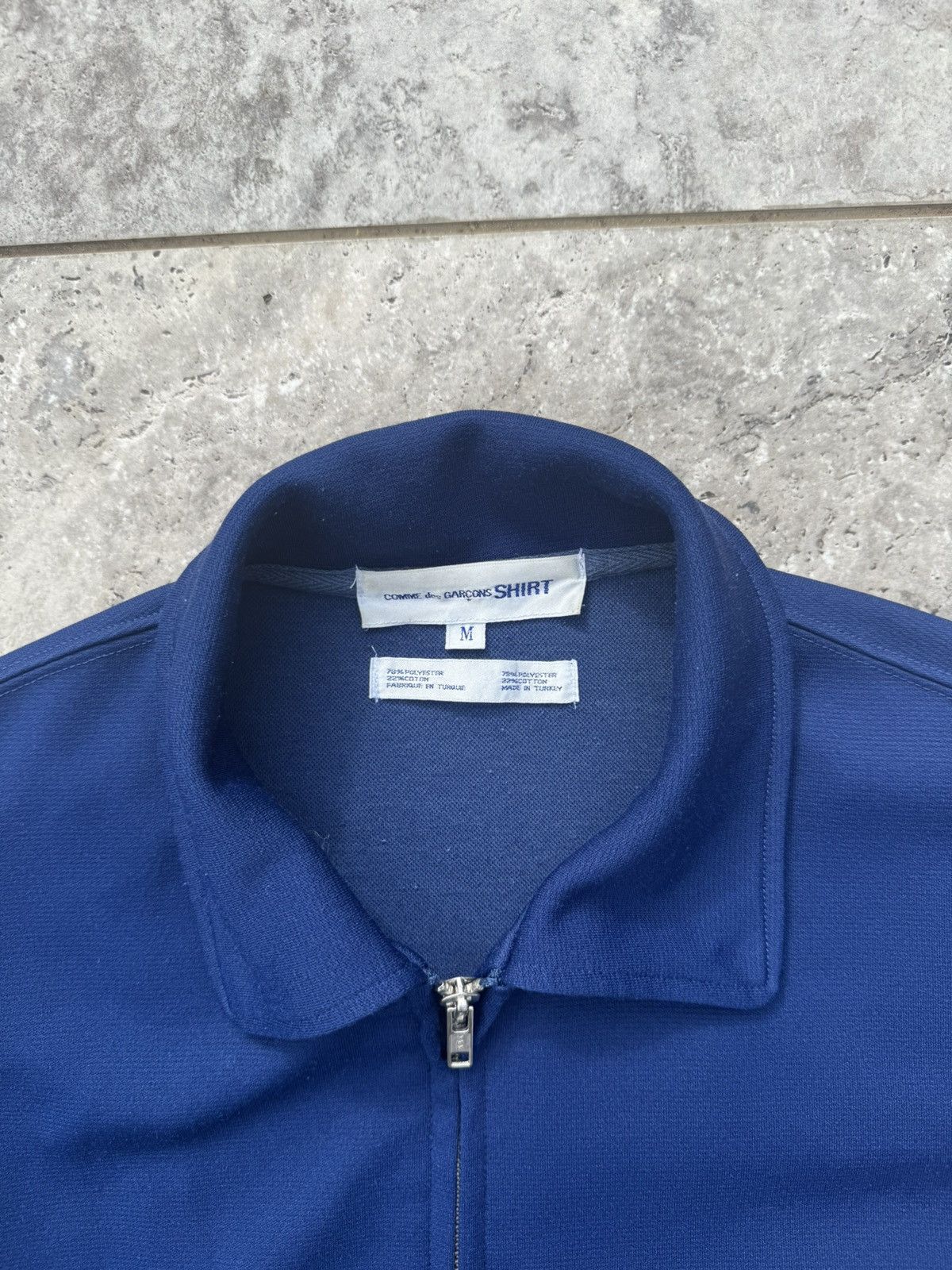 Comme des Garcons SHIRT Comme Des Garçons Shirt Navy Blue Zip Up Jacket Size US M / EU 48-50 / 2 - 3 Thumbnail