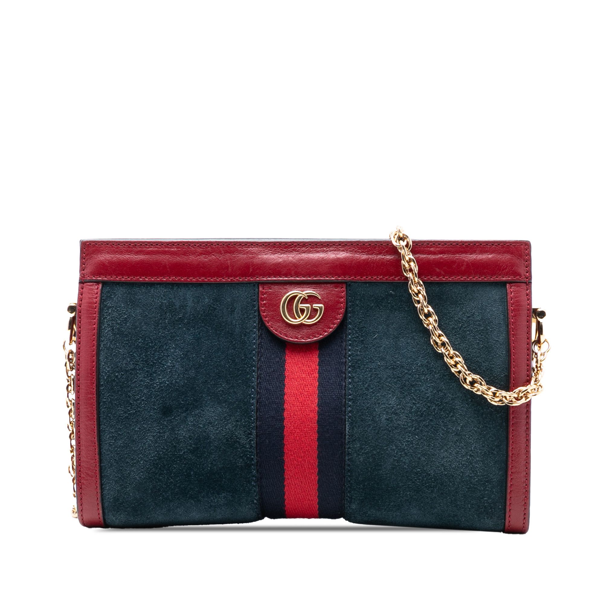 Gucci Gucci Small Suede Web Ophidia Chain Crossbody Size ONE SIZE - 1 Thumbnail