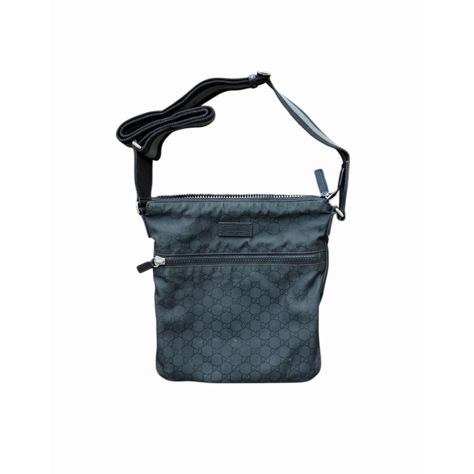 Gucci Gucci Nylon GG Monogram Medium Black Messenger Bag Size ONE SIZE - 1 Thumbnail