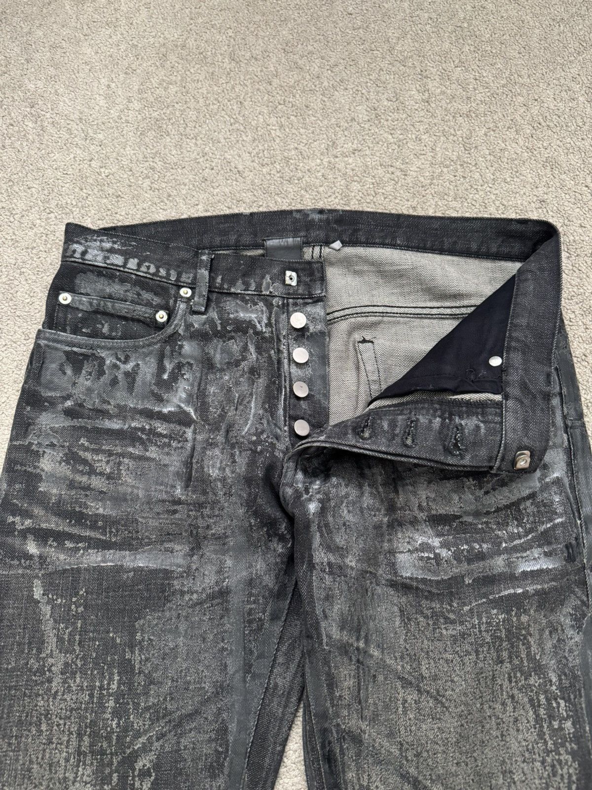 Dior AW08 Dior Homme “Luster” Black Waxed Size US 30 / EU 46 - 9 Thumbnail