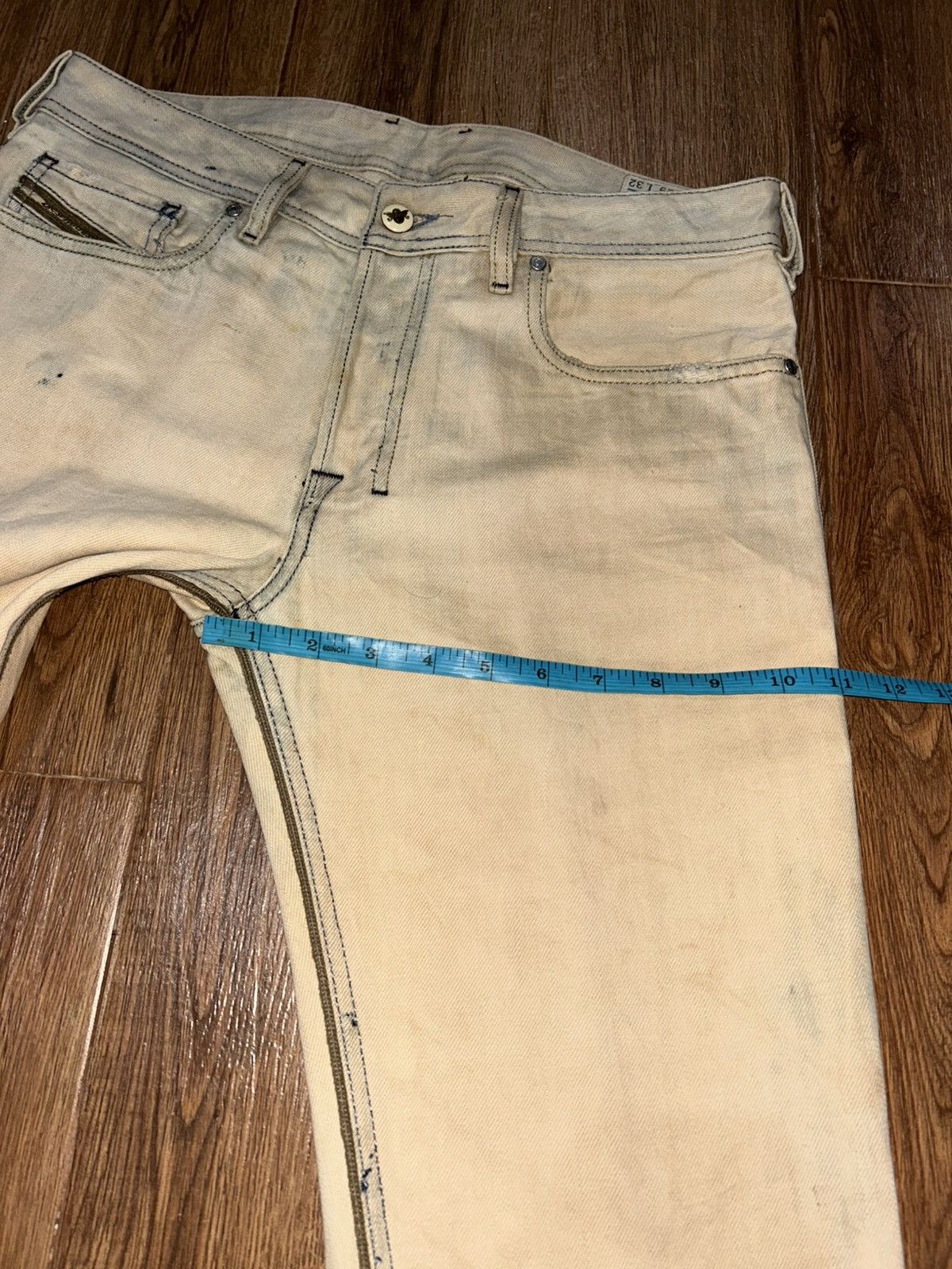 Tornado Mart Diesel Zatiny Mudwash Distressed Bootcut Jeans Size US 32 / EU 48 - 24 Thumbnail
