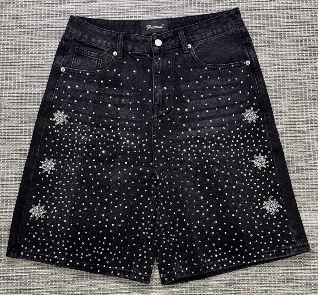 Fraternal Washed black Astro Jorts