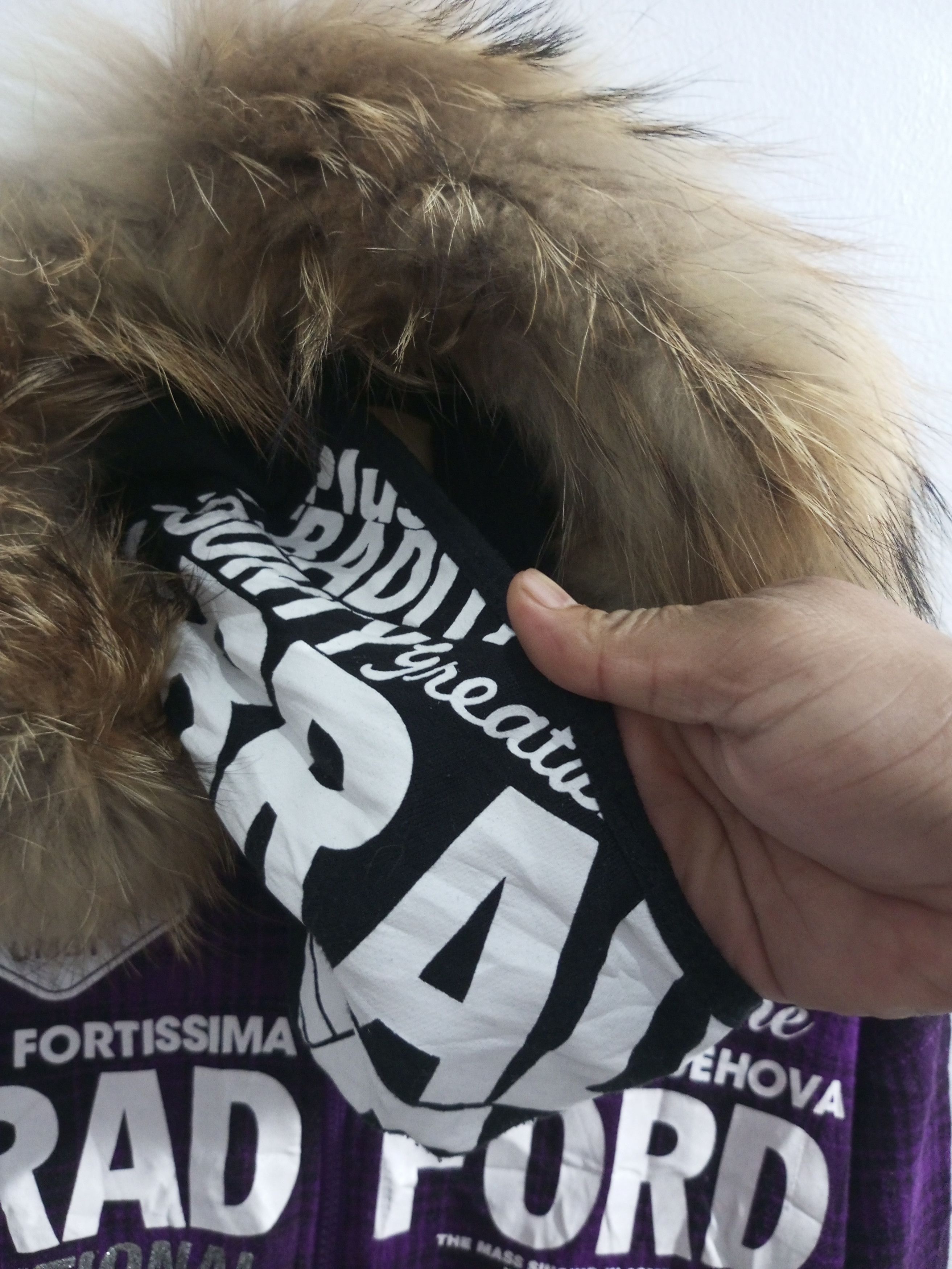 Beaumere Beaumere purple immortal ninja face fur hoodie Size US L / EU 52-54 / 3 - 2 Thumbnail
