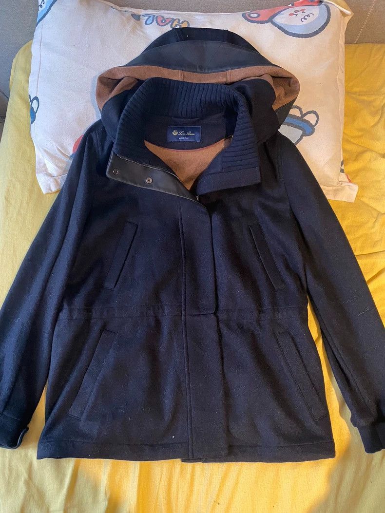 Loro Piana navy blue cashmere ski jacket coat-2508